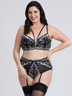 Fifty Shades of Grey Captivate Plus Size Black and Silver Bra Set