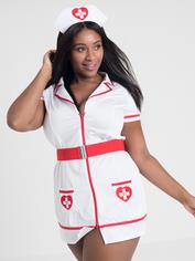 Lovehoney Fantasy Flirty Nurse Costume , White, hi-res