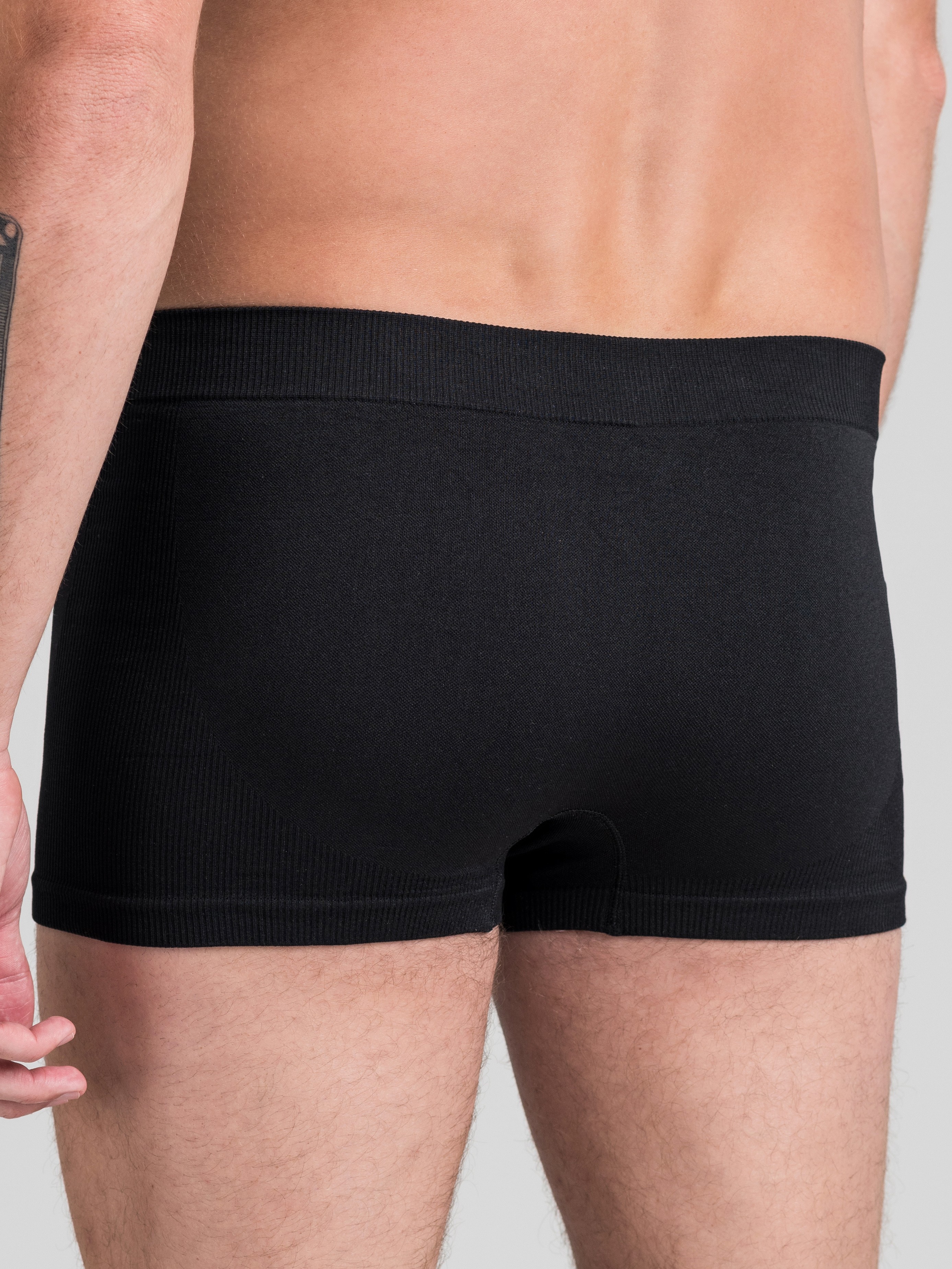 LHM Wild Thing Blue Leopard Print Seamless Boxer Shorts, Black, hi-res