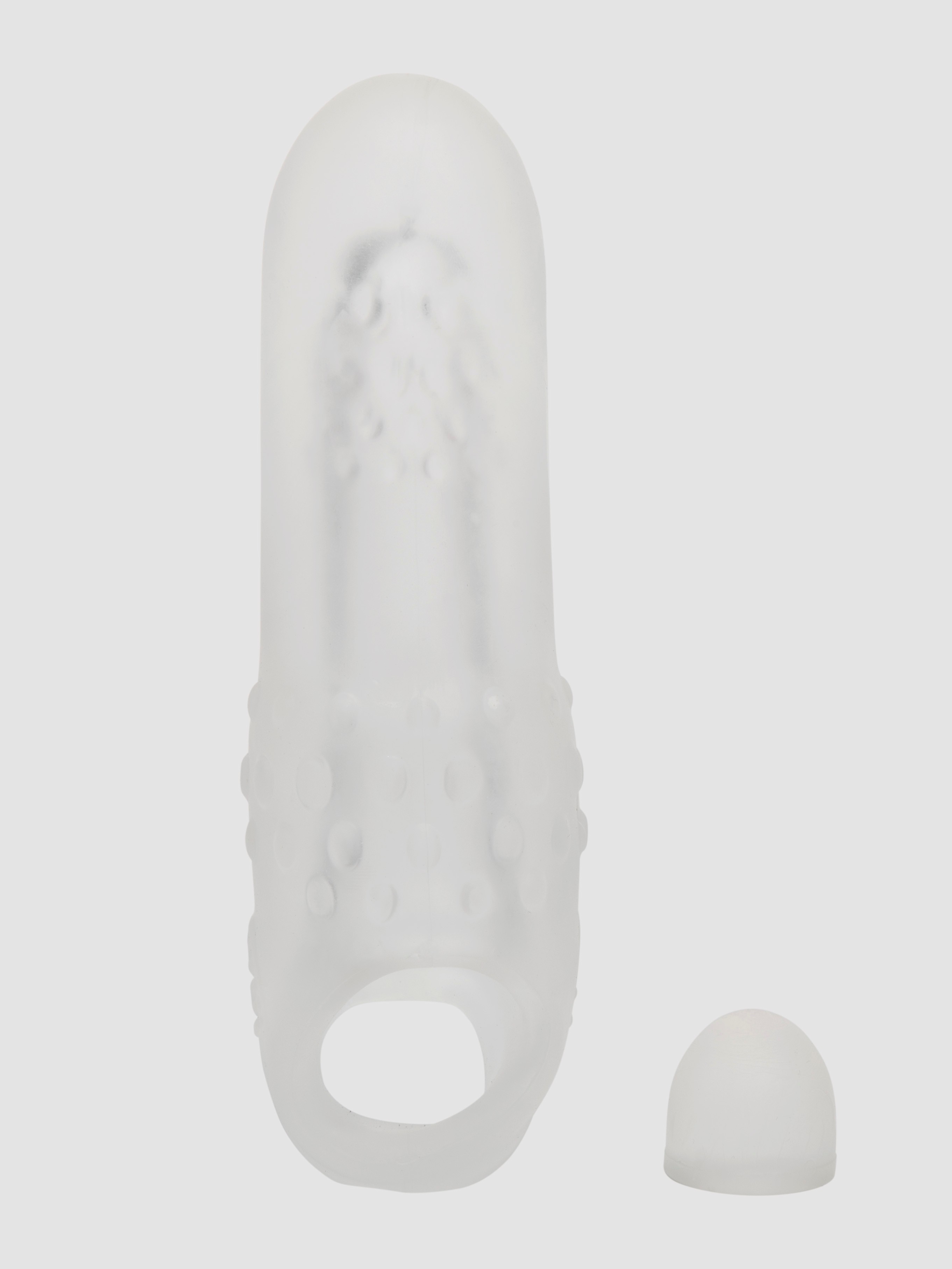 Hunky Junk Swell 7.5 Inch Adjustable Penis Sleeve with Ball Loop, Clear, hi-res