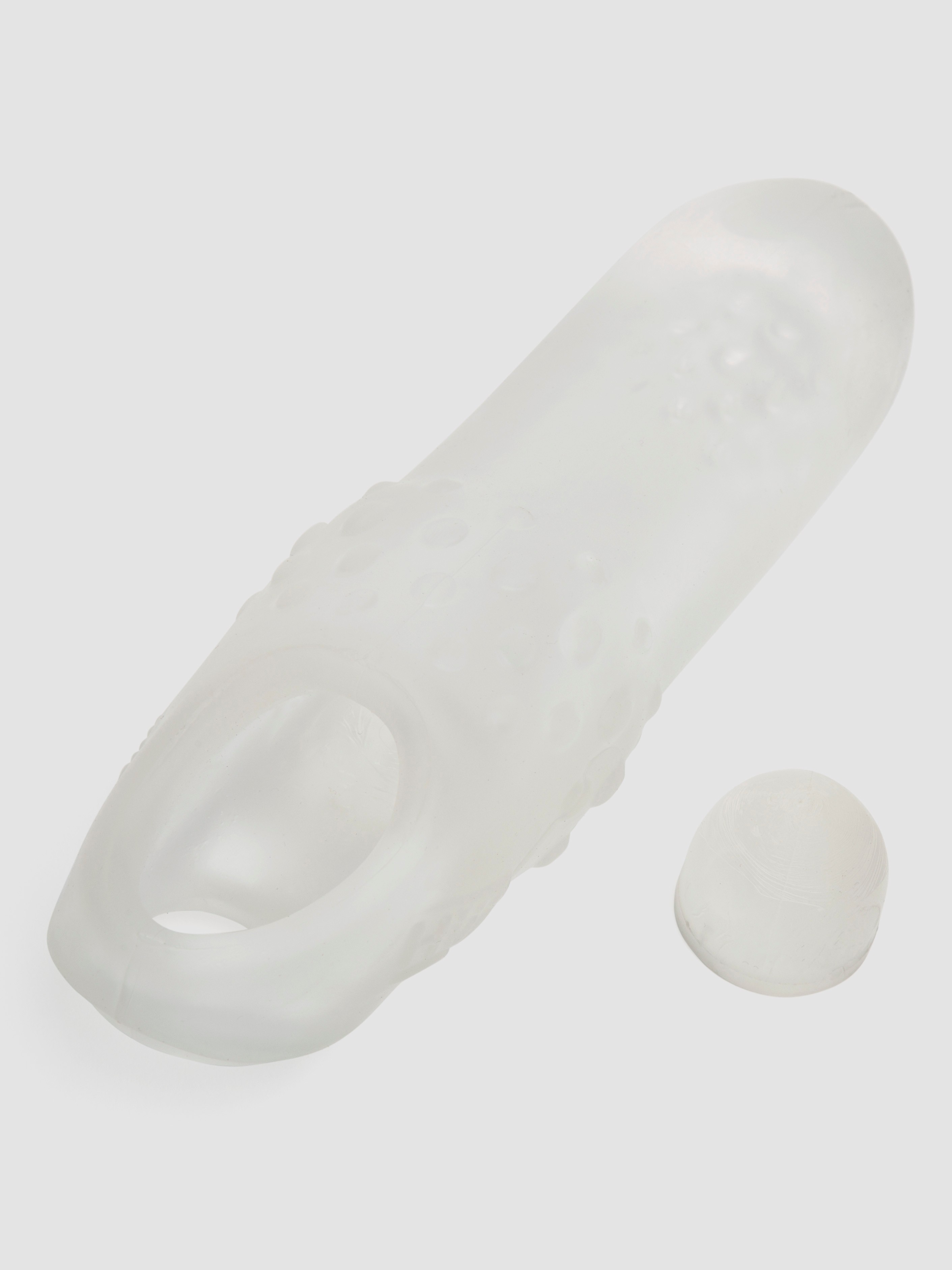 Hunky Junk Swell 7.5 Inch Adjustable Penis Sleeve with Ball Loop, Clear, hi-res
