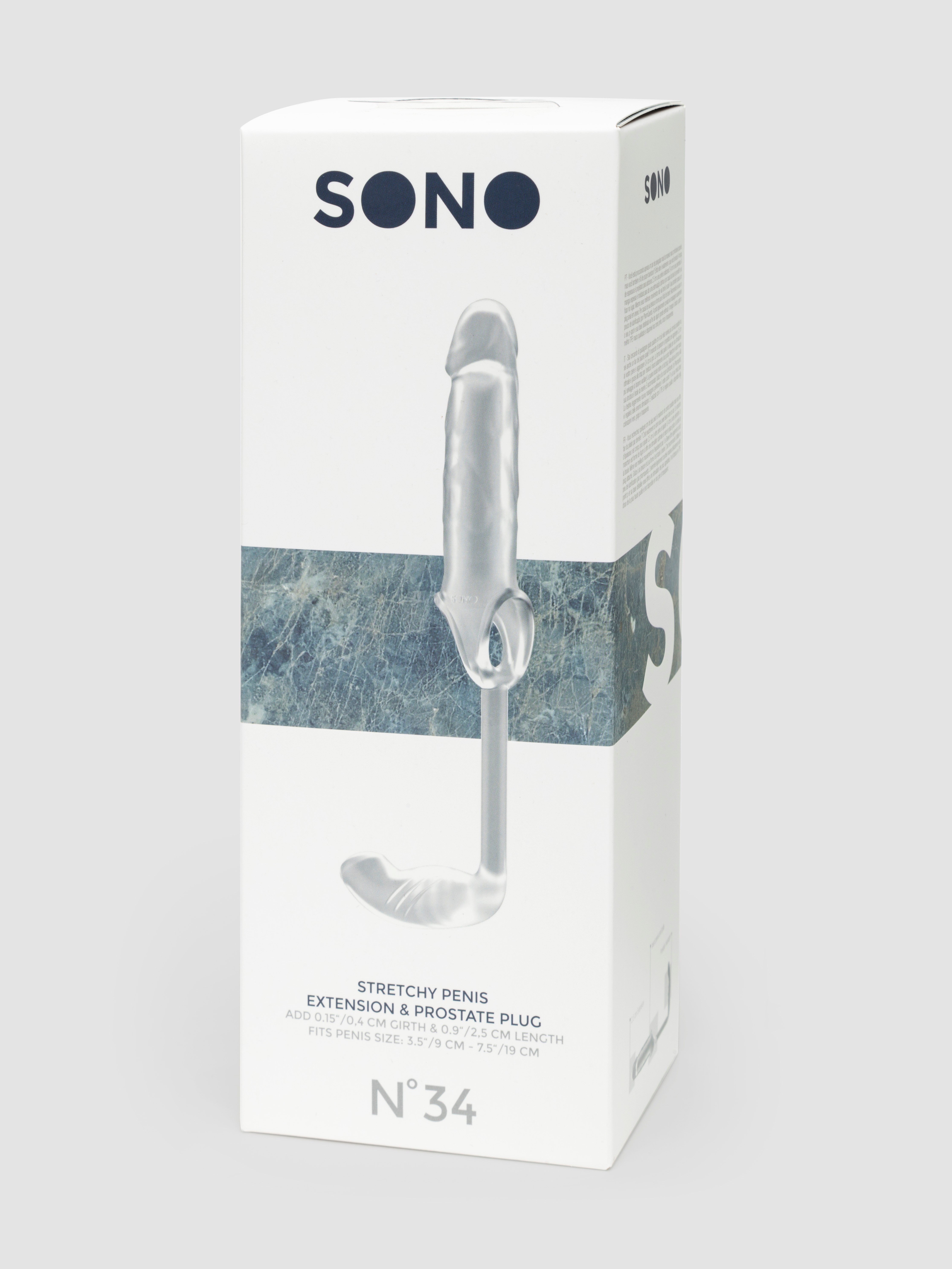 Sono 2 Extra Inches Penis Extender with Prostate Plug, Clear, hi-res