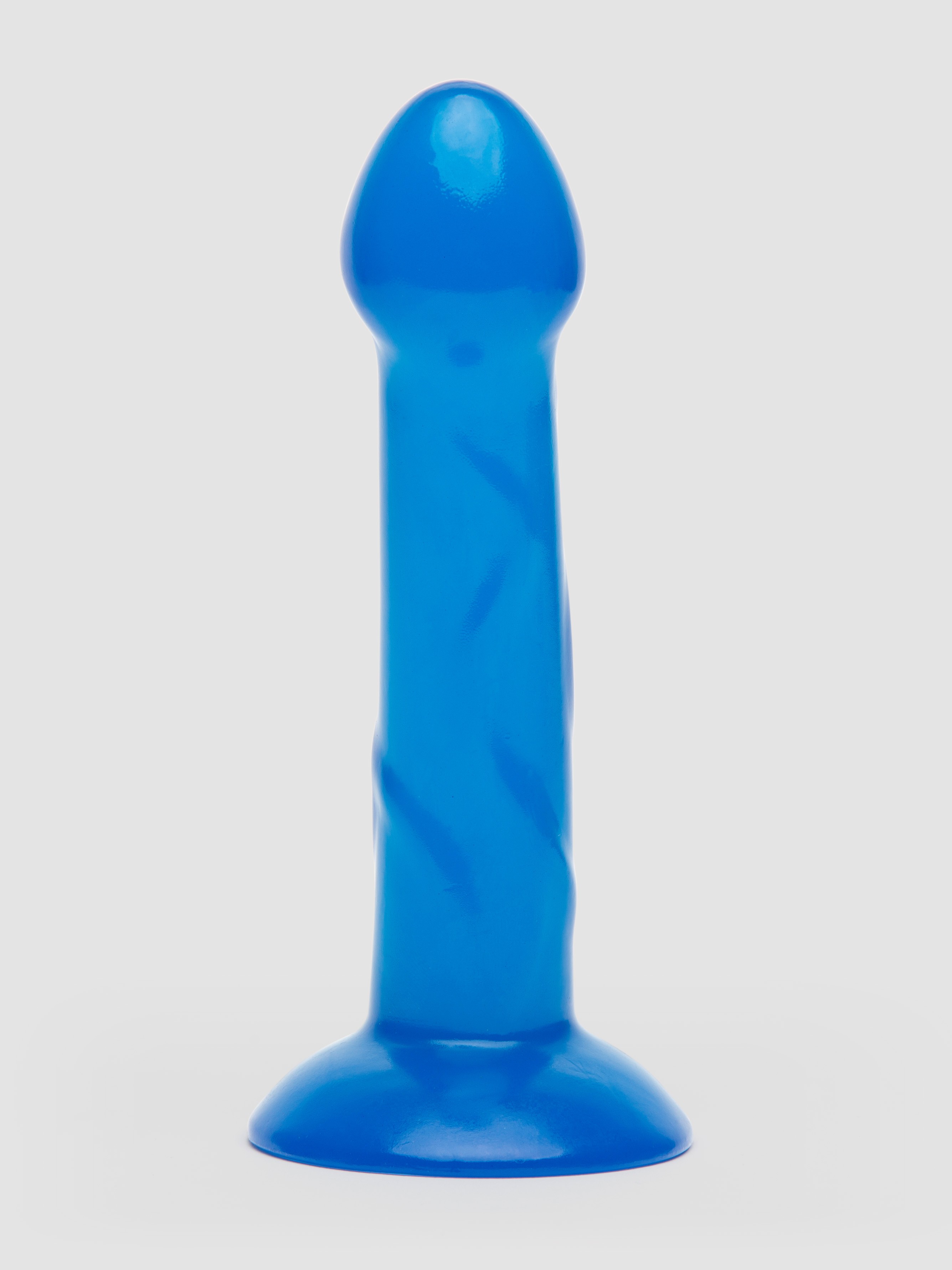 BASICS Suction Cup Dildo 6.5 Inch, Blue, hi-res