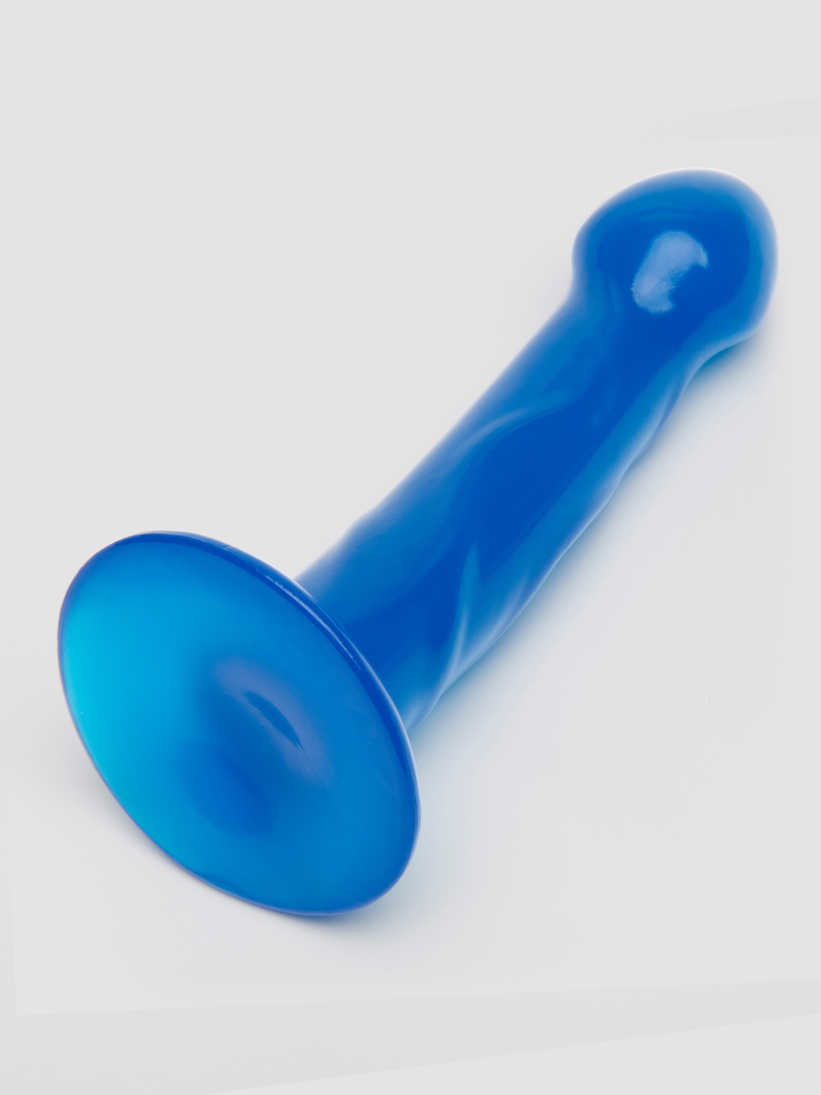 BASICS Suction Cup Dildo 6.5 Inch, Blue, hi-res