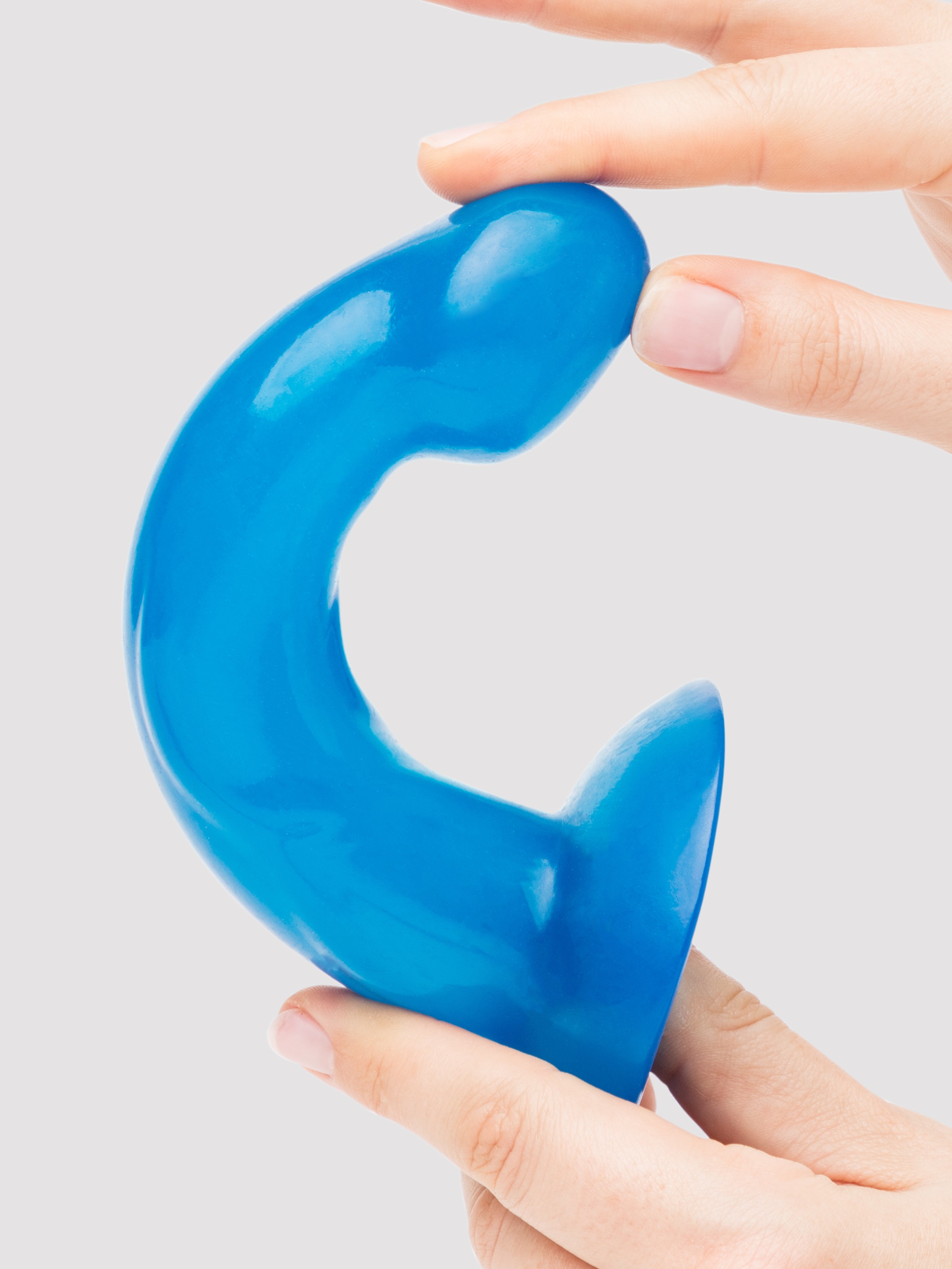 BASICS Suction Cup Dildo 6.5 Inch, Blue, hi-res