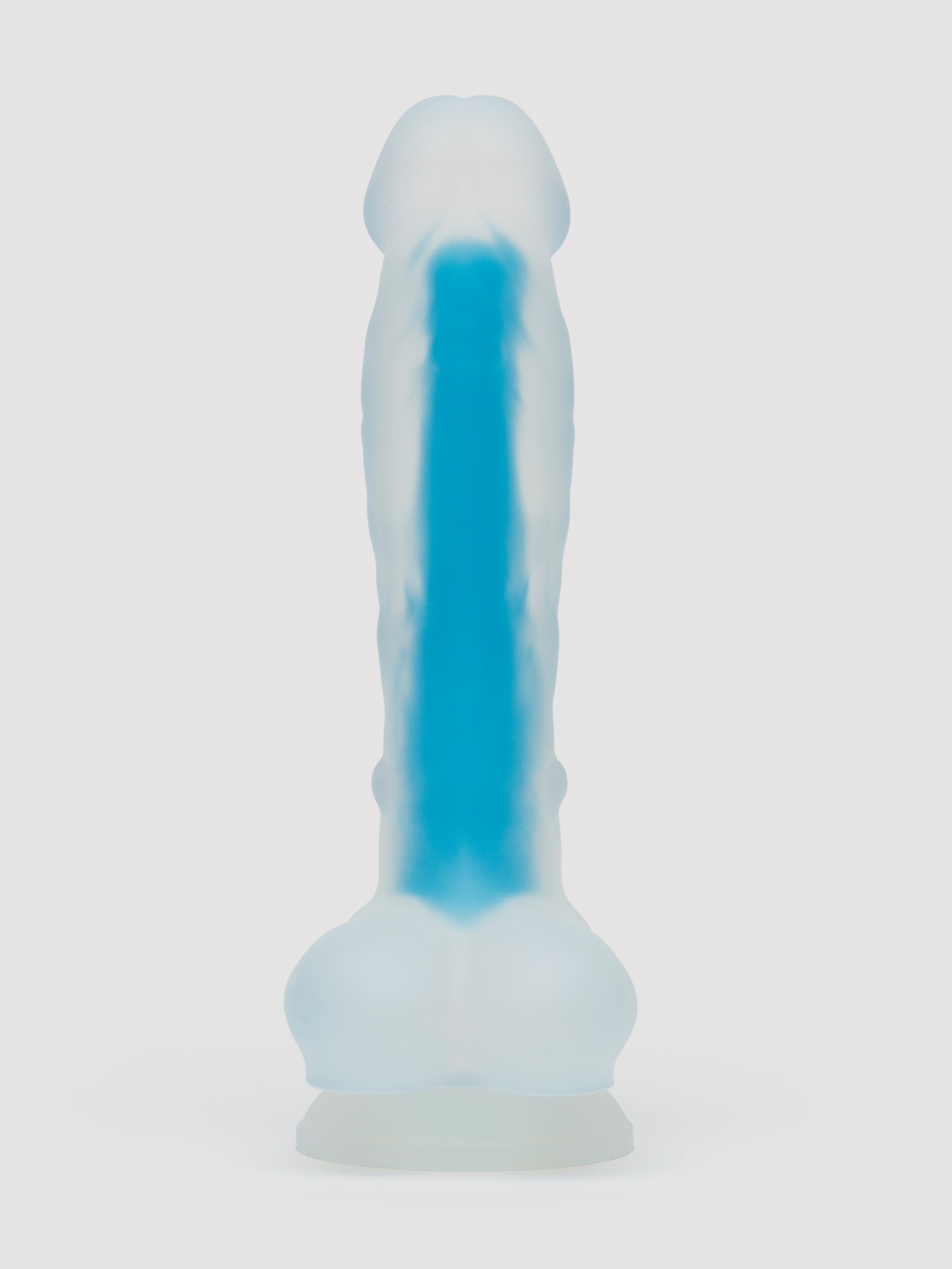 Lovehoney Glow-in-the-Dark Dildo 7.5 Inch, Blue, hi-res