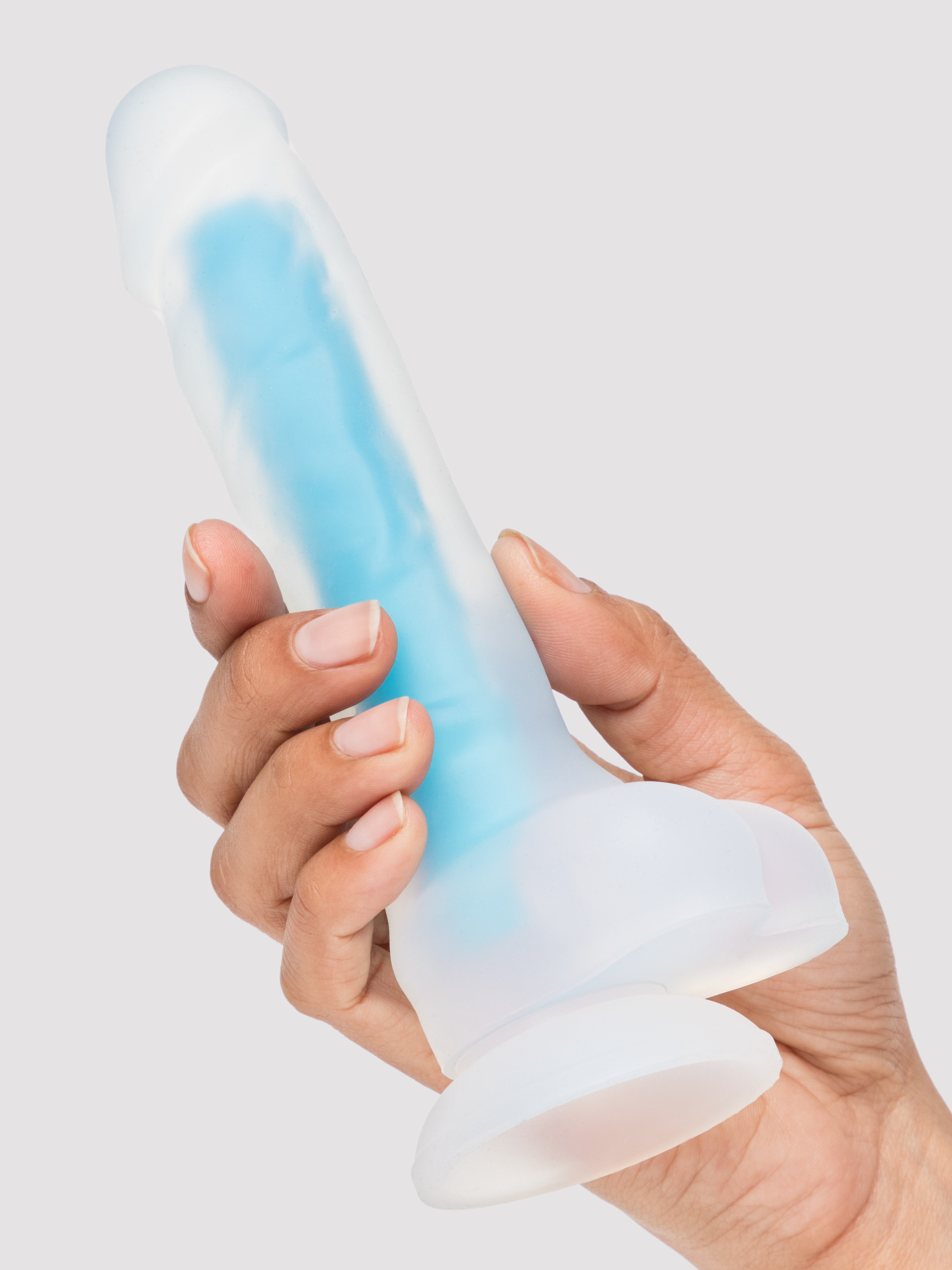 Lovehoney Glow-in-the-Dark Dildo 7.5 Inch, Blue, hi-res