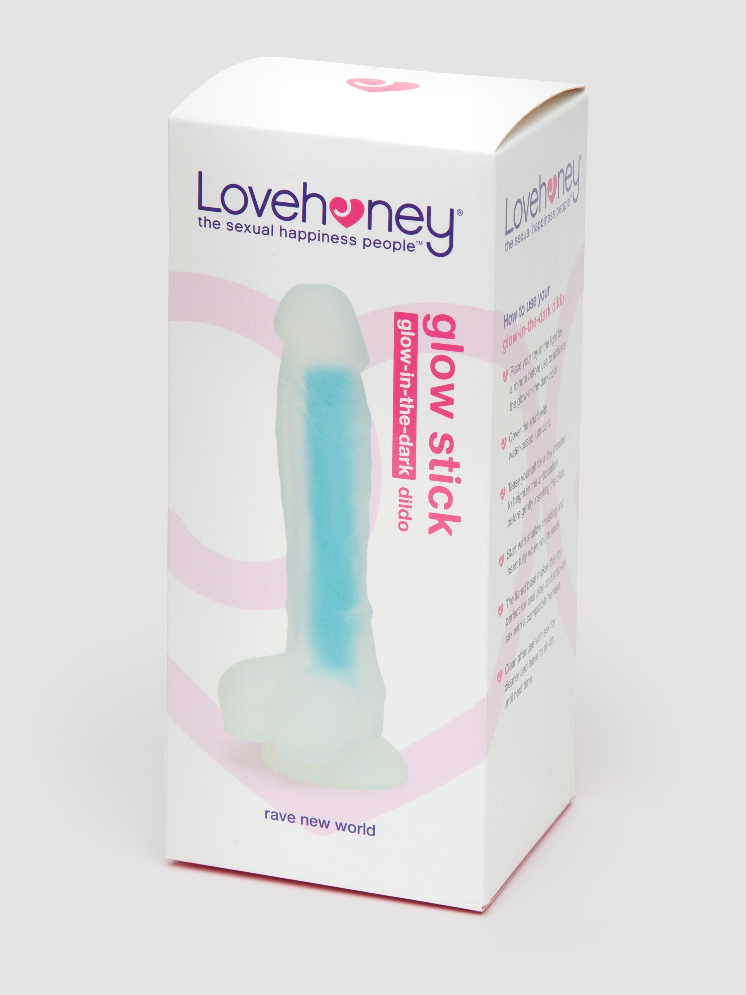Lovehoney Glow-in-the-Dark Dildo 7.5 Inch, Blue, hi-res