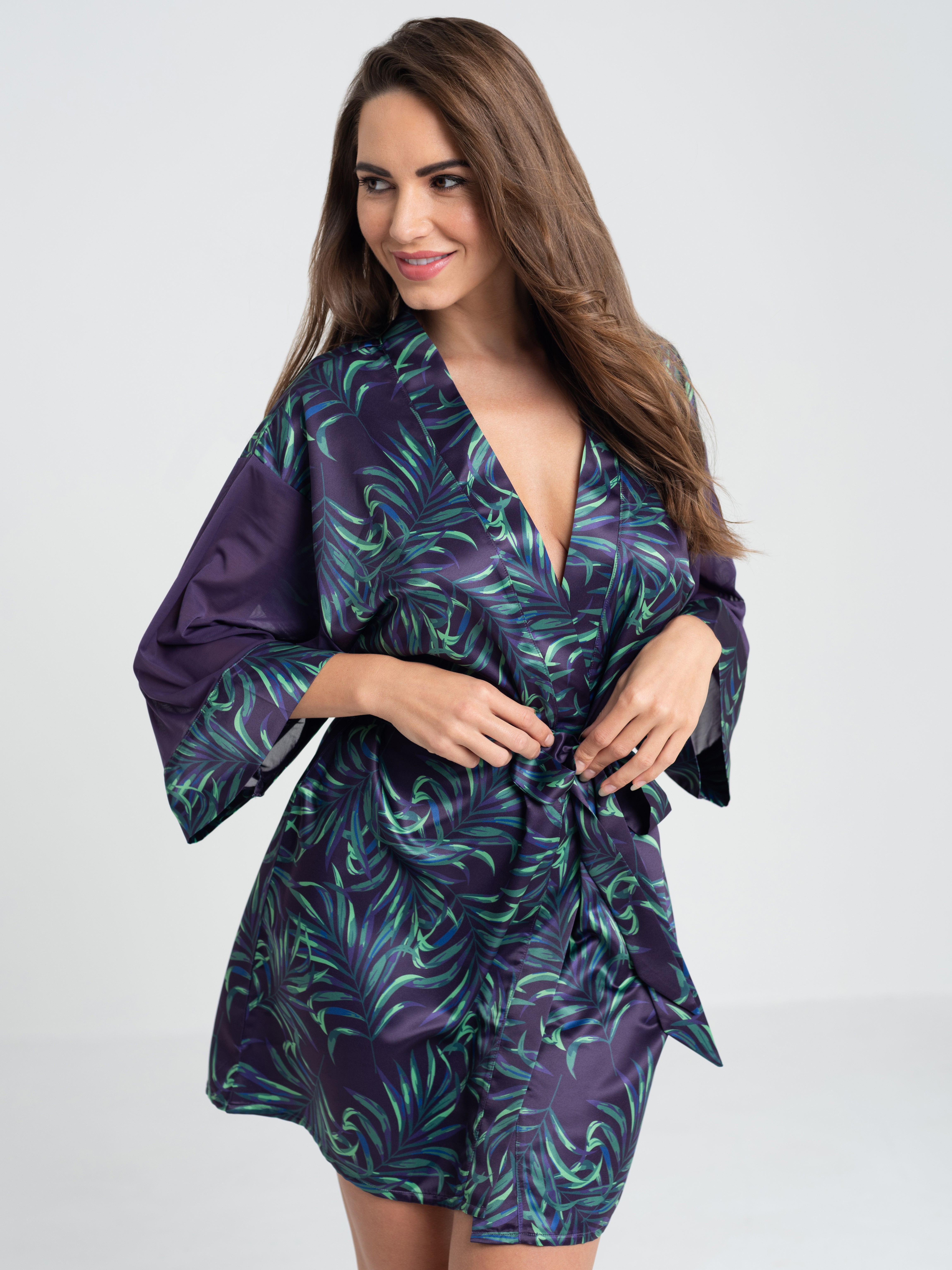 Lovehoney Paradise Lust Purple Robe, Purple, hi-res