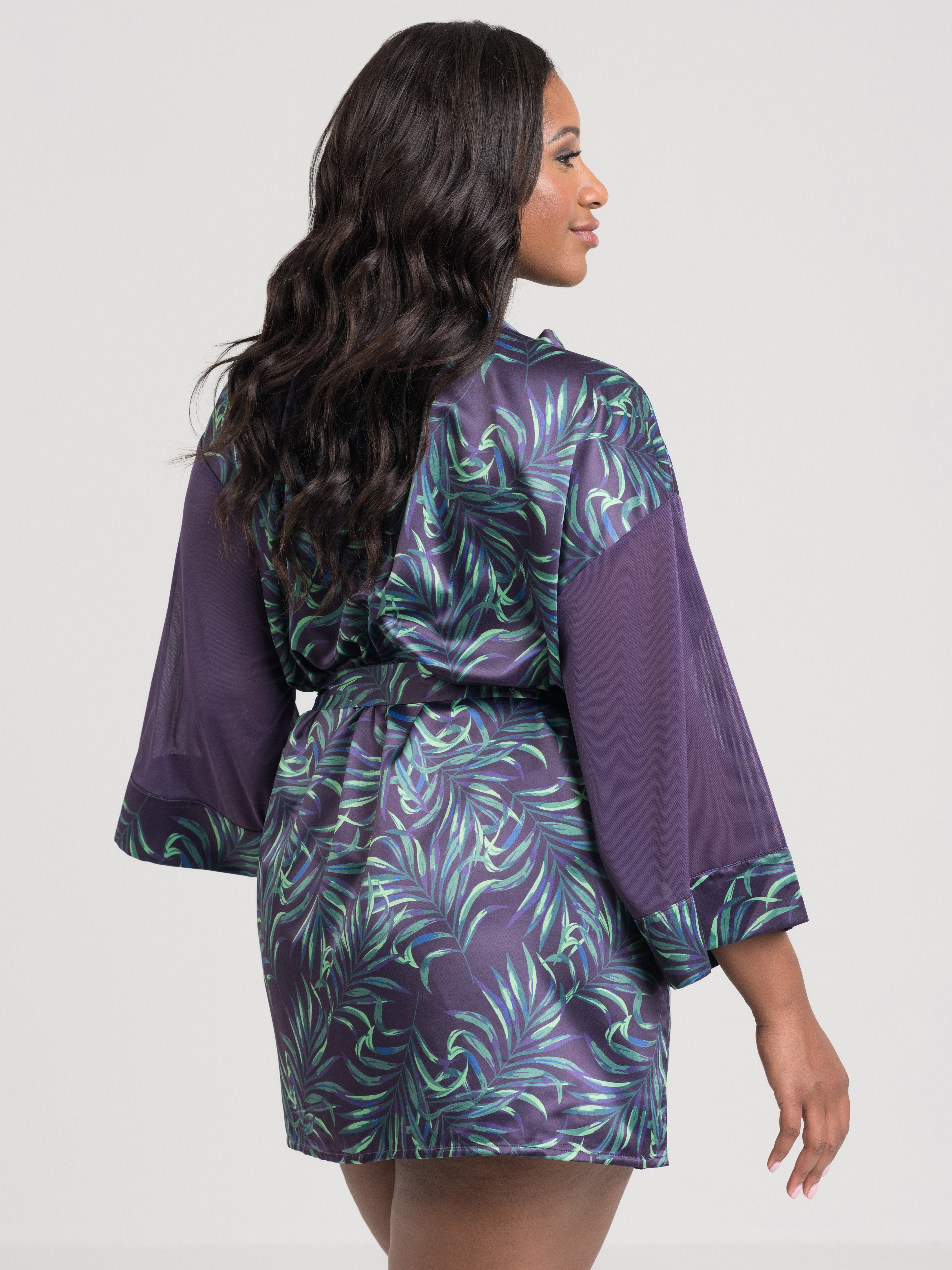 Lovehoney Paradise Lust Purple Robe, Purple, hi-res