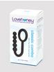 Lovehoney Classic Combo Silicone Ball Ring with Anal Beads, Black, hi-res