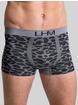 LHM Wild Thing Grey Leopard Print Seamless Boxer Shorts, Grey, hi-res