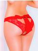 Seven 'til Midnight Black Lace Crotchless Tie-Side Knickers, Red, hi-res