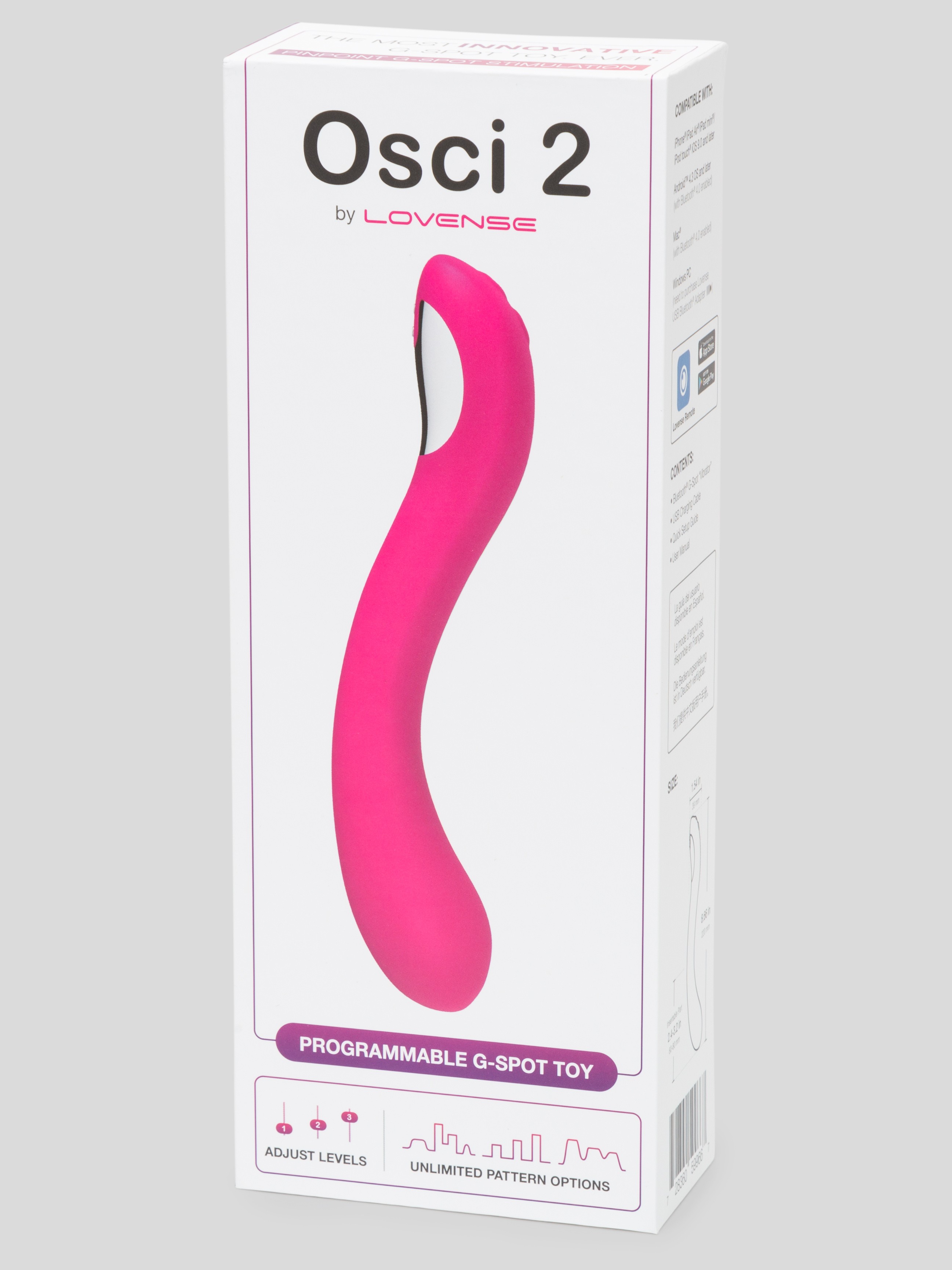 Lovense Osci 2 Rechargeable App Controlled G-Spot Vibrator, Pink, hi-res