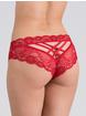 Lovehoney Criss-Cross Crotchless Knickers, Red, hi-res
