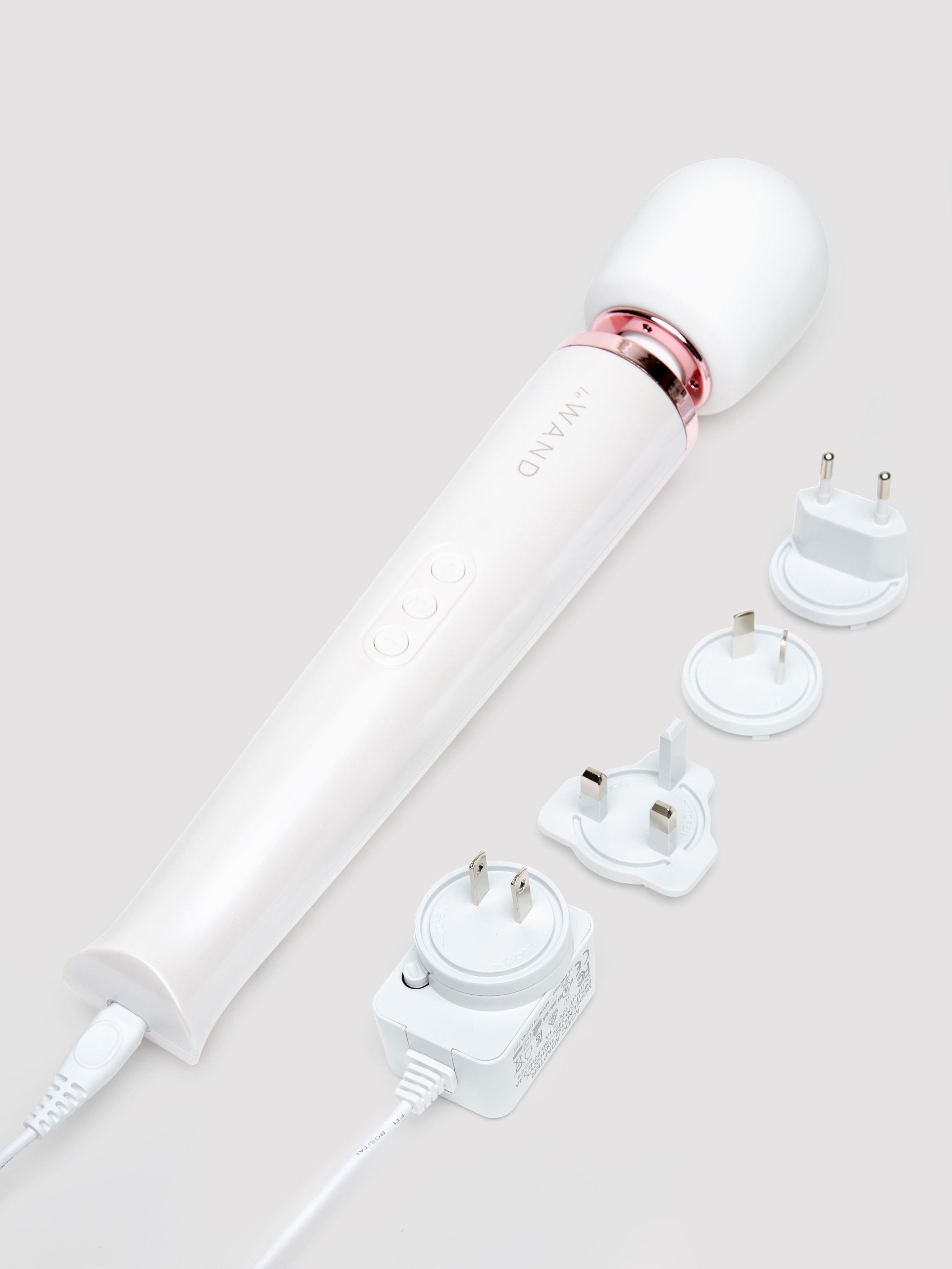 Le Wand Rechargeable Massage Wand Vibrator, White, hi-res