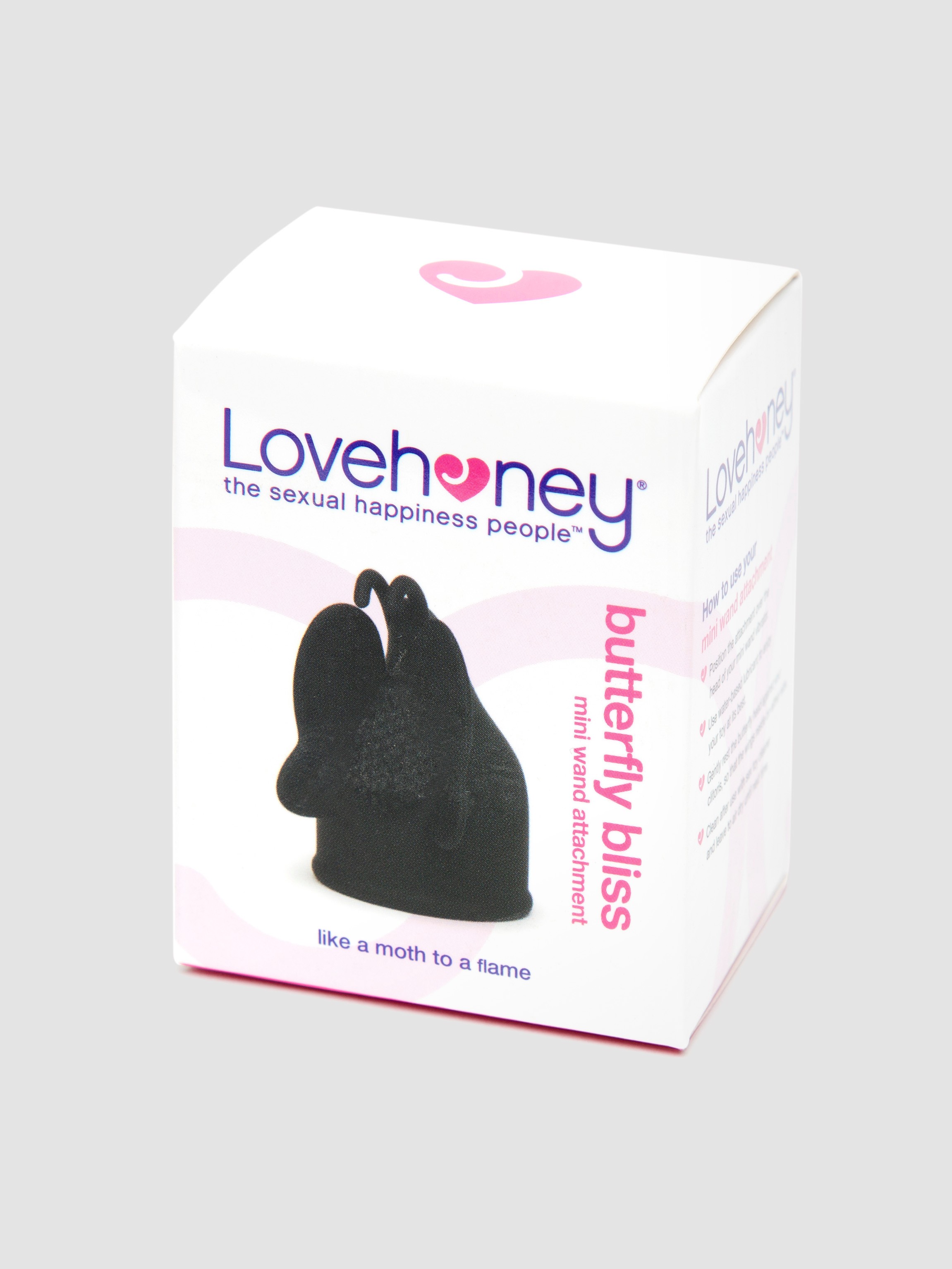 Lovehoney Butterfly Bliss Clitoral Mini Wand Attachment, Black, hi-res