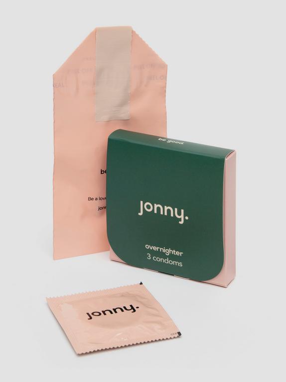 Jonny Overnighter Vegan Latex Condoms (3 Pack), , hi-res