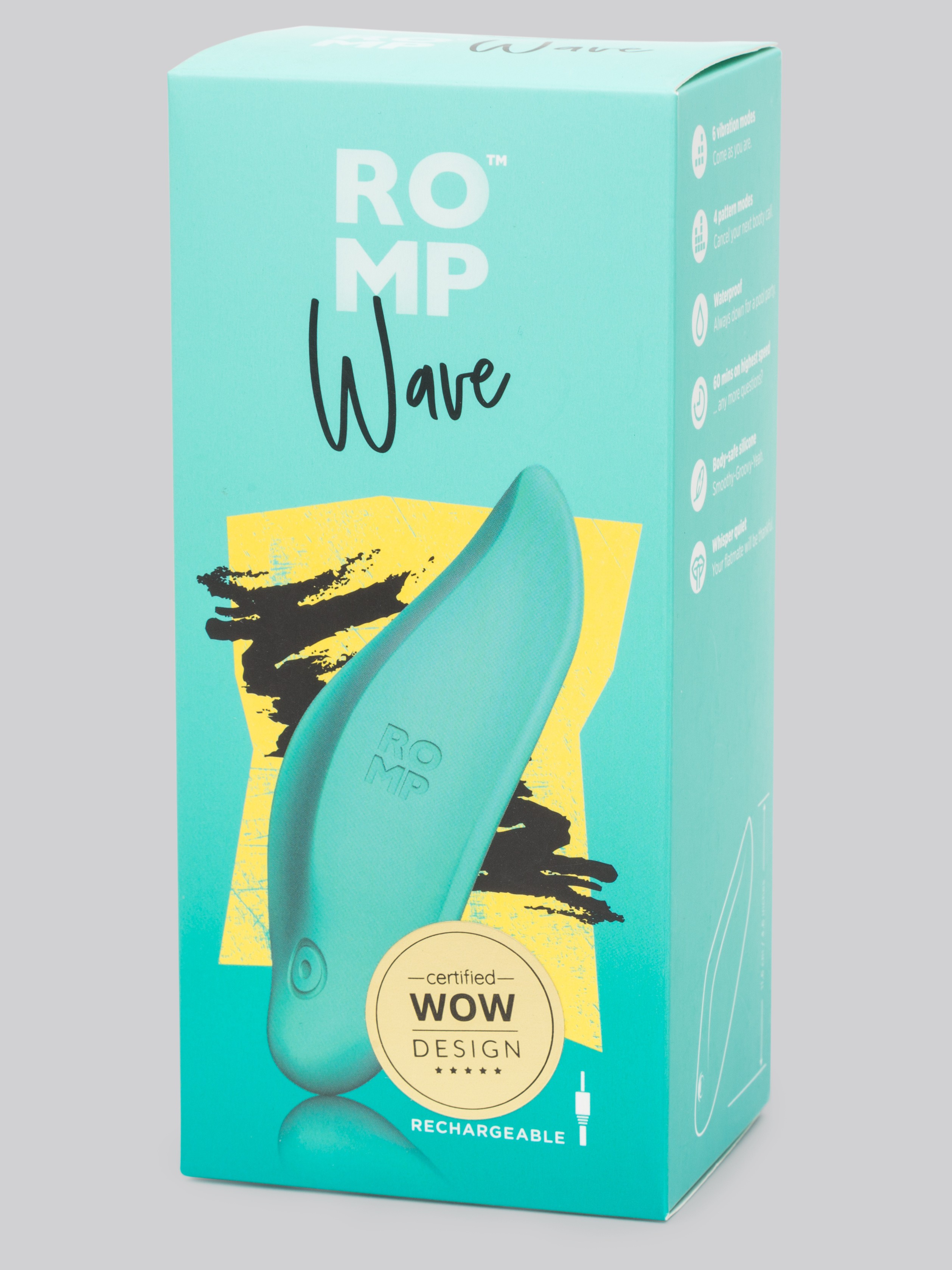 ROMP Wave Rechargeable Clitoral Vibrator , Green, hi-res