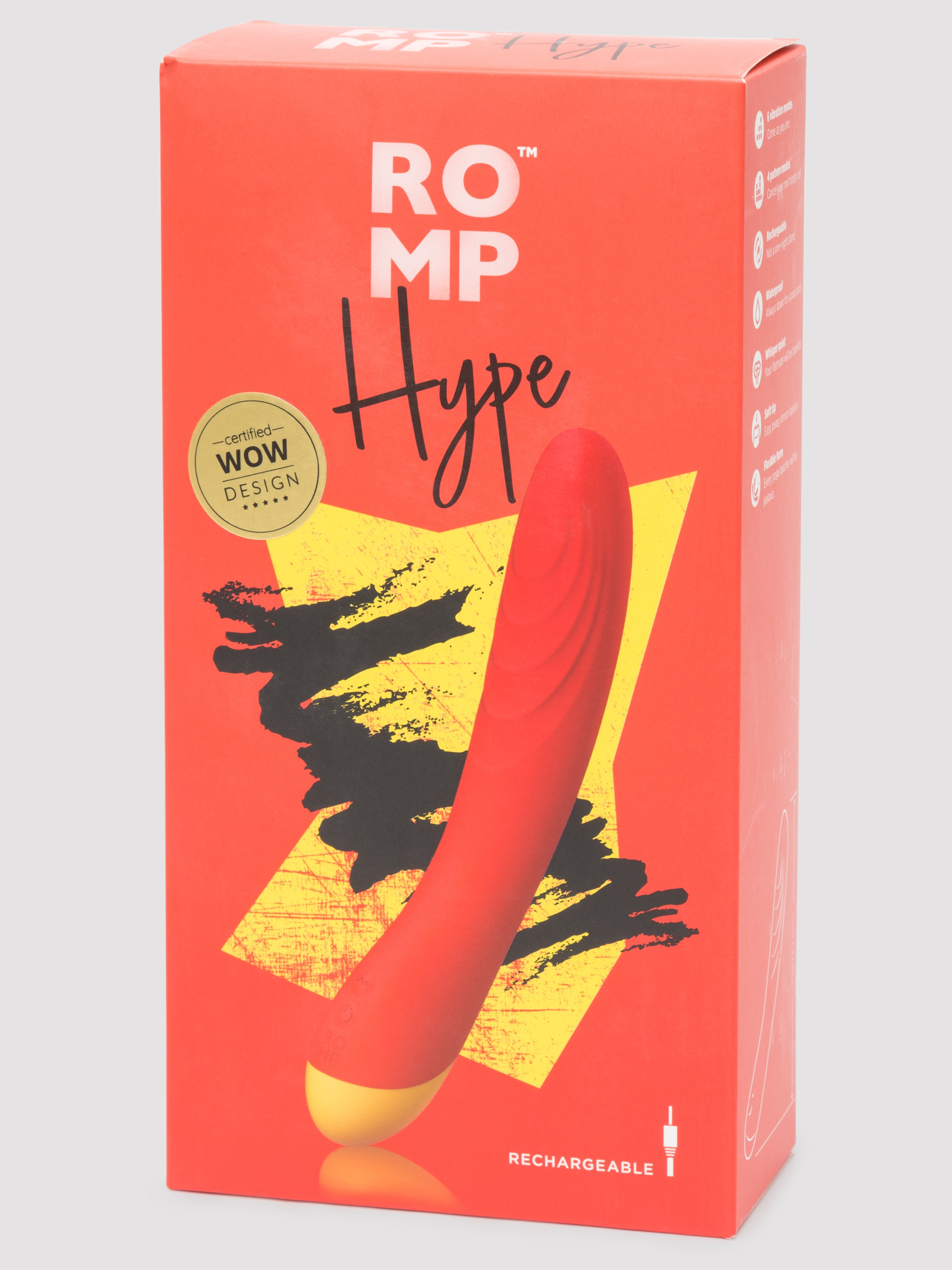 ROMP Hype Rechargeable G-Spot Vibrator , Orange, hi-res