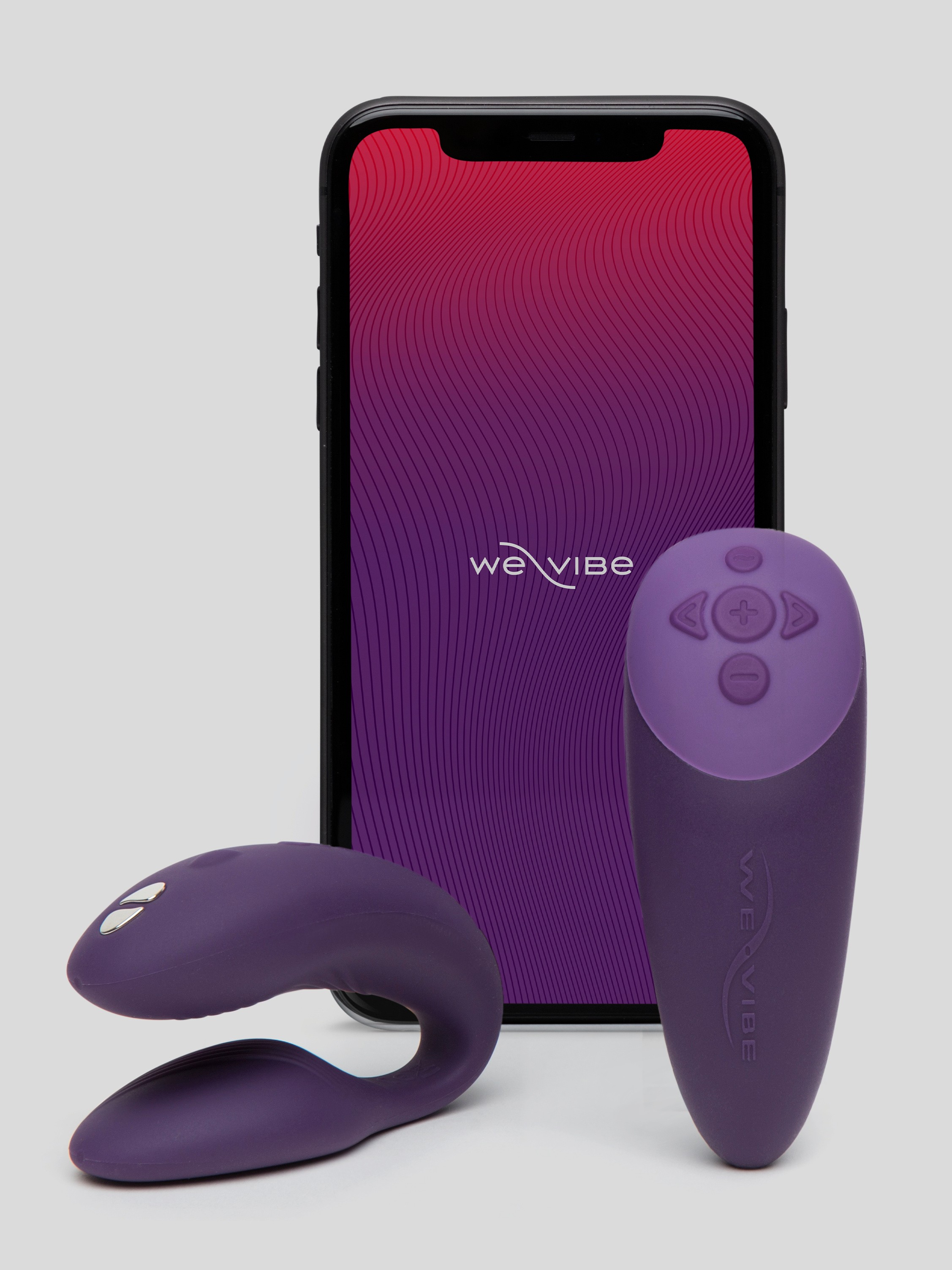 We-Vibe Chorus App and Remote Controlled Rechargeable Couple's Vibrator - Purple