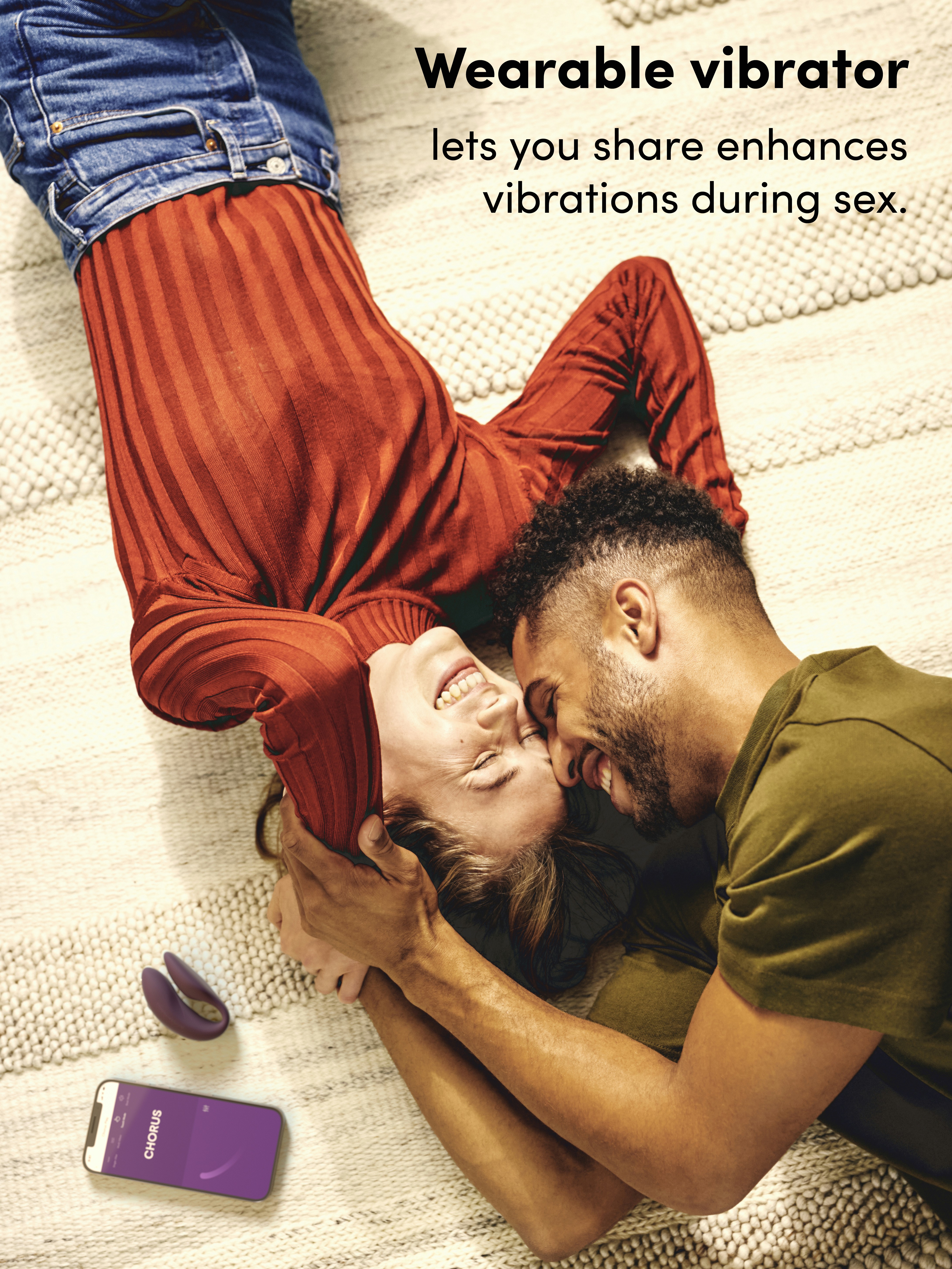 We-Vibe Chorus App and Remote Controlled Rechargeable Couple's Vibrator, Purple, hi-res