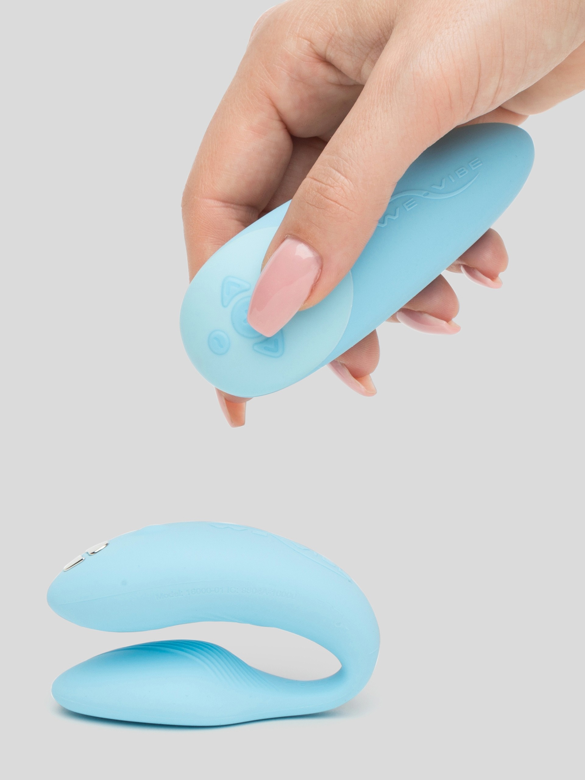 We-Vibe Chorus App and Remote Controlled Rechargeable Couple's Vibrator, Blue, hi-res