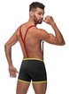 Male Power Hose Me Down Fireman Boxers and Braces , Black, hi-res