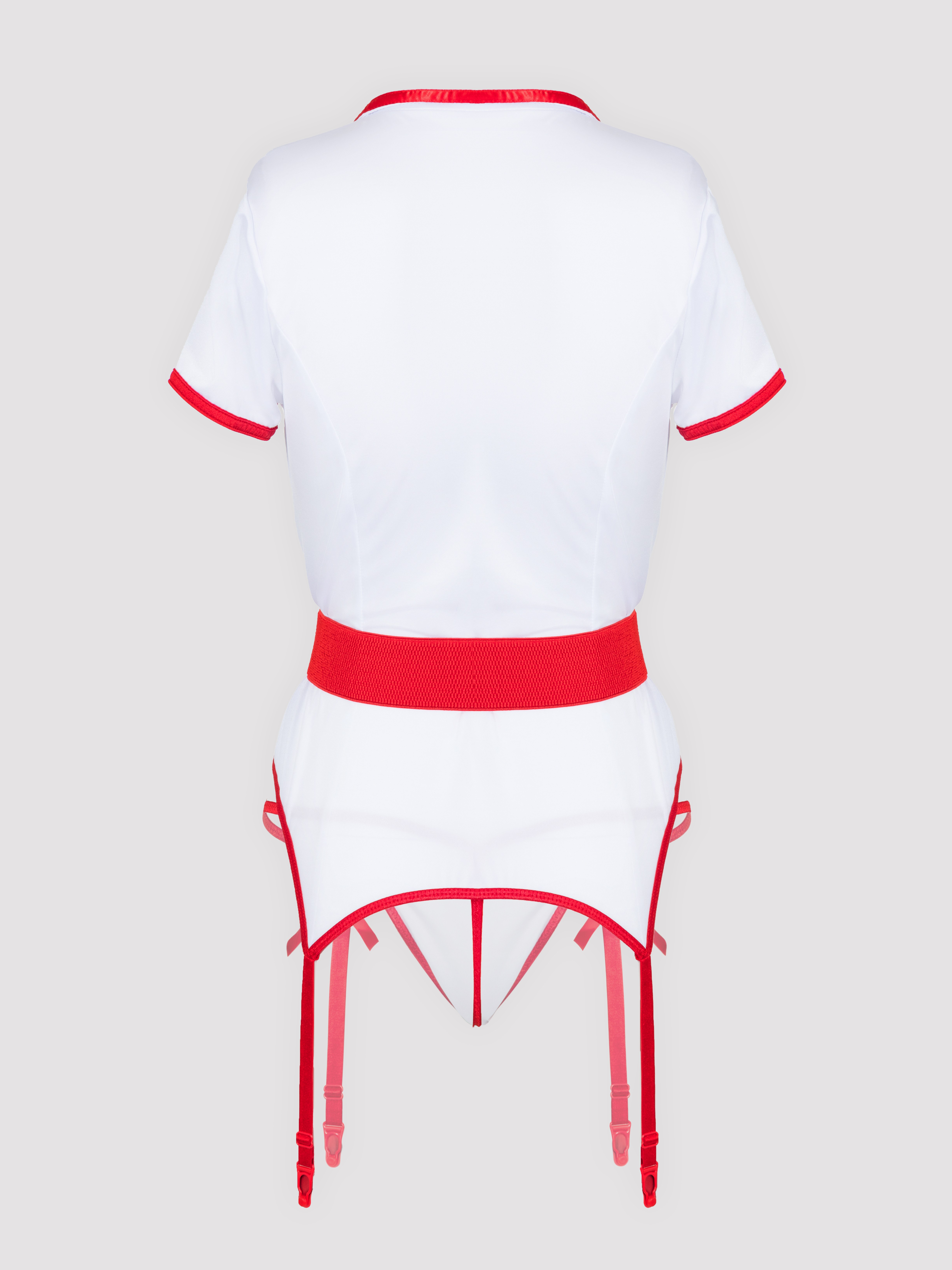 Lovehoney Fantasy Heartbeat Hottie Nurse Costume, White, vanilla