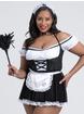 Lovehoney Fantasy French Fancy Maid Costume, Black, hi-res