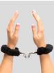 Lovehoney Black Furry Handcuffs, , hi-res