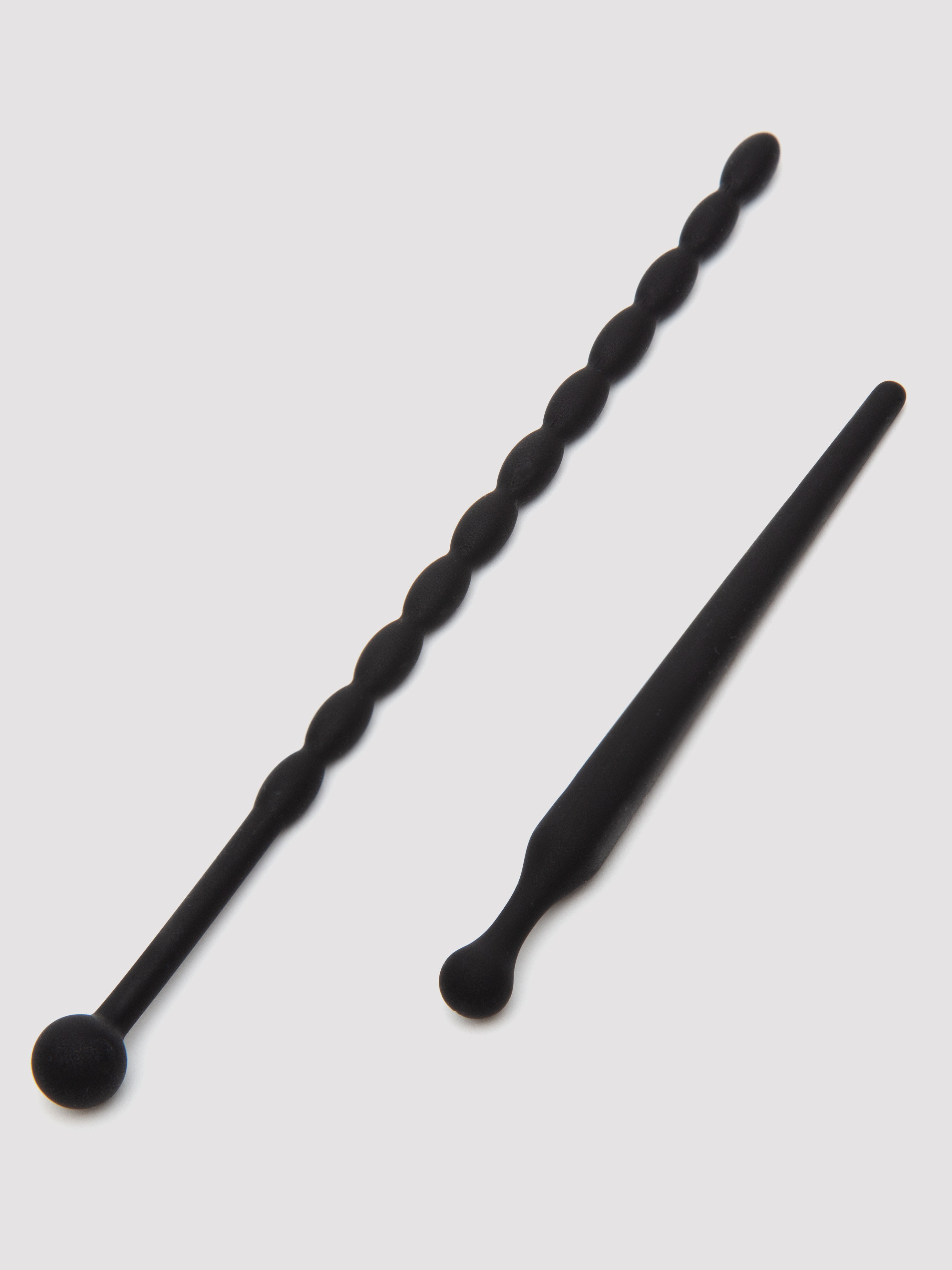 Ouch! Beginner's 3mm/5mm Silicone Urethral Dilator Set, Black, hi-res