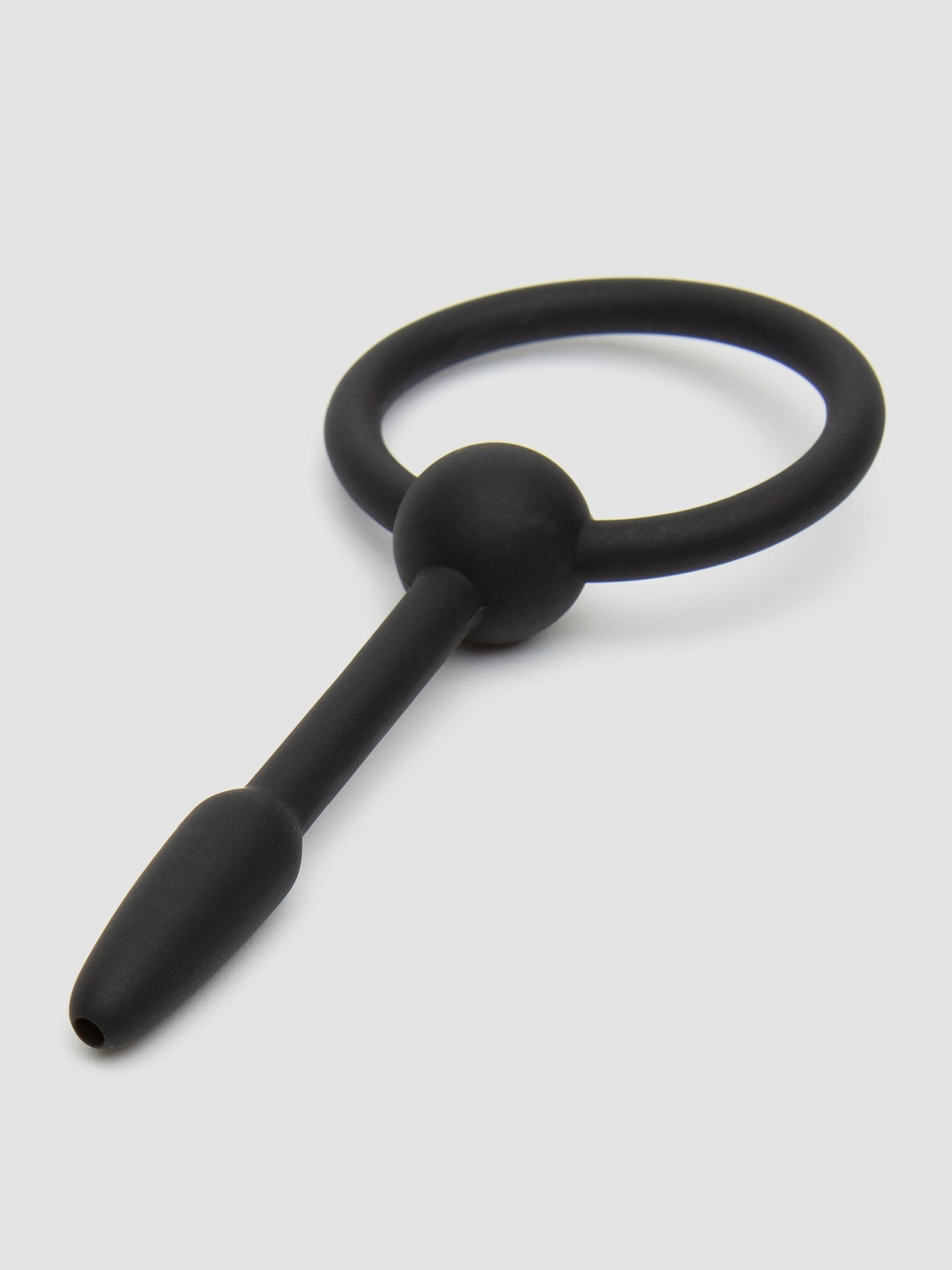 Ouch! Beginner's Silicone Hollow Urethral Plug Set (3 Piece), Black, hi-res