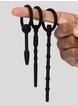 Ouch! Beginner's Silicone Hollow Urethral Plug Set (3 Piece), Black, hi-res