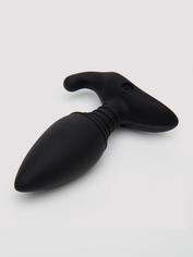 Lovense Hush App Controlled Rechargeable Vibrating Butt Plug 3.5 Inch, Black, hi-res