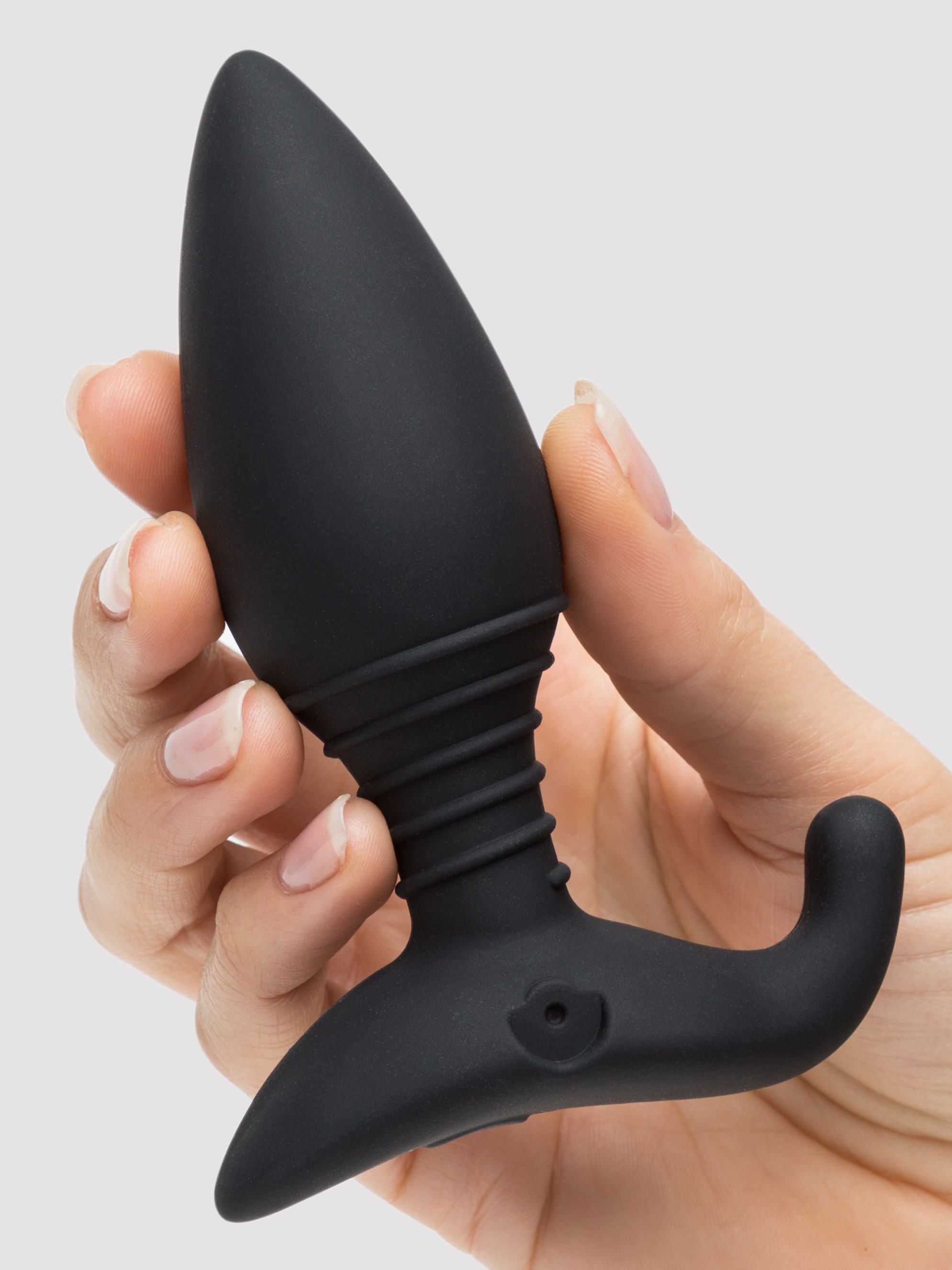 Lovense Hush App Controlled Rechargeable Vibrating Butt Plug 3.5 Inch, Black, hi-res