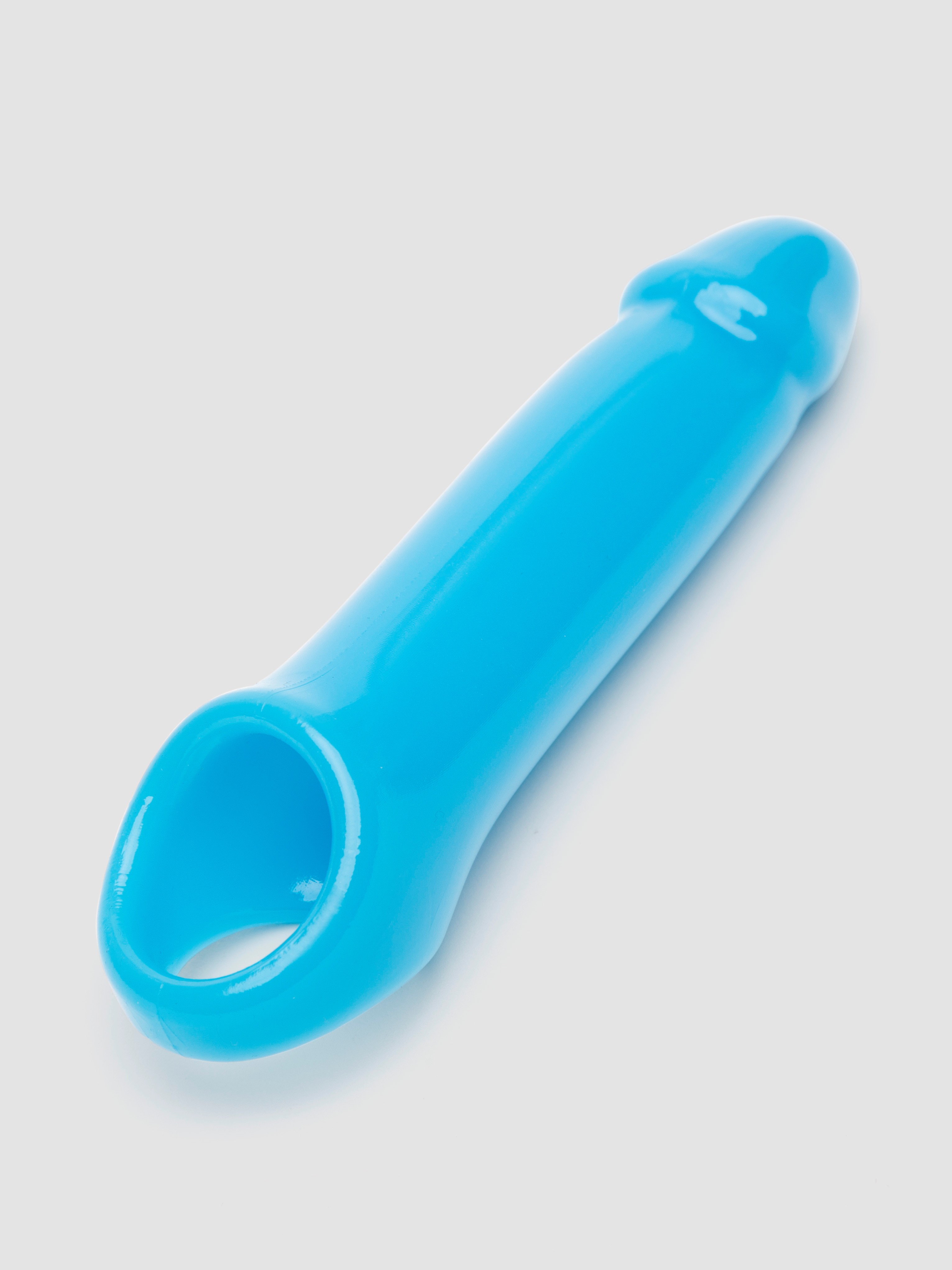 Firefly Glow-in-the-Dark 1 Extra Inch Penis Extender 6.5 Inch, Blue, hi-res