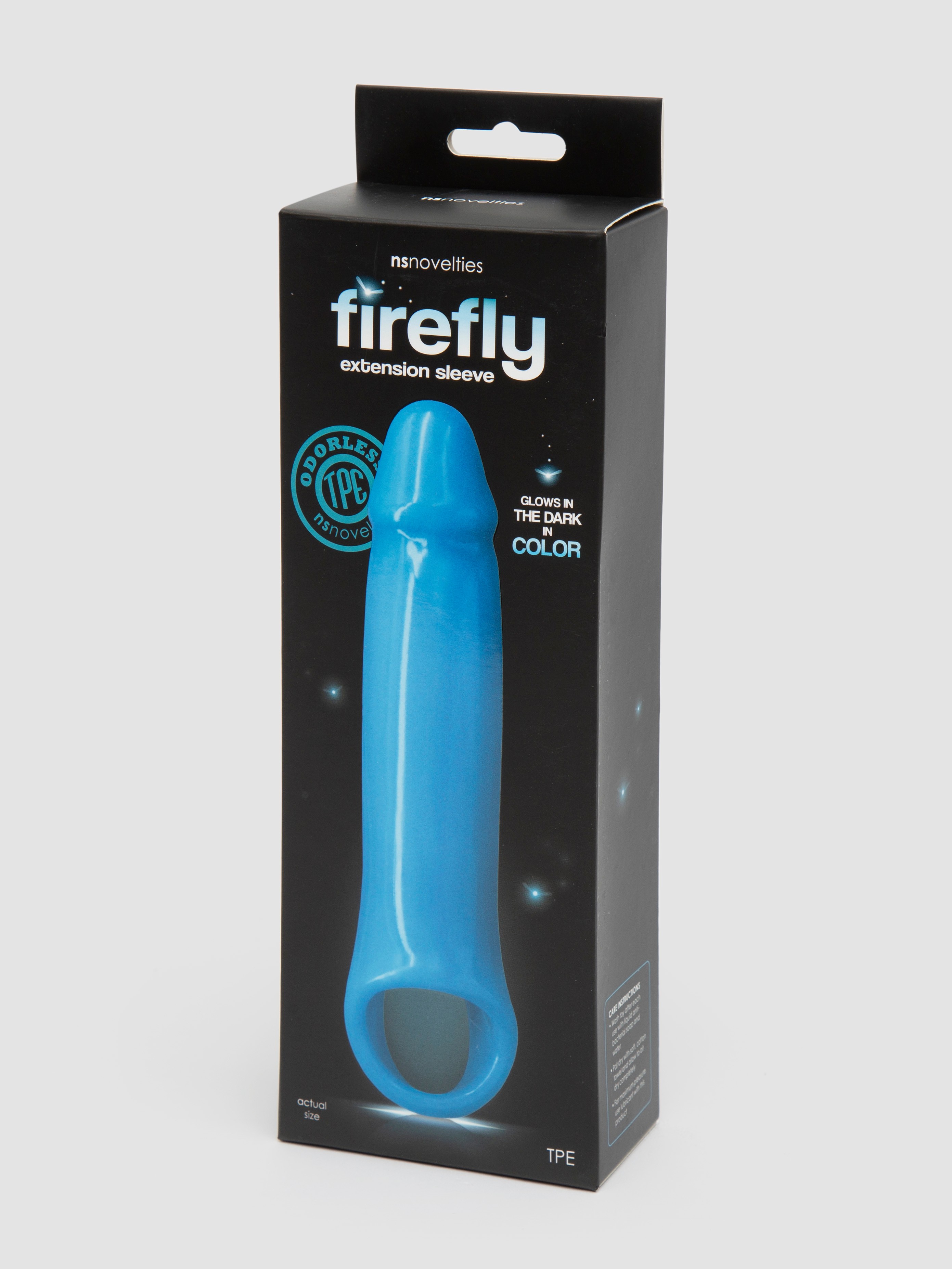 Firefly Glow-in-the-Dark 1 Extra Inch Penis Extender 6.5 Inch, Blue, hi-res