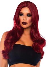 Leg Avenue Long Wavy Red Wig, Red, hi-res