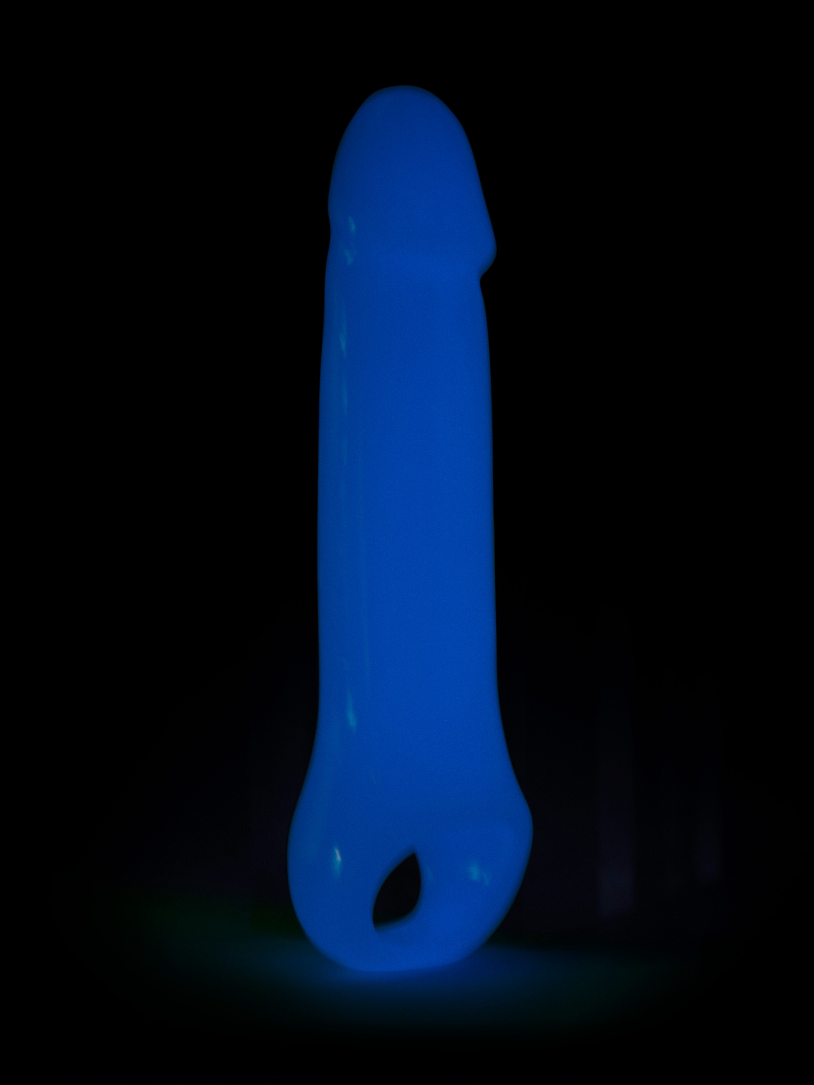 Firefly Glow-in-the-Dark 1 Extra Inch Penis Extender 8 Inch, Blue, hi-res