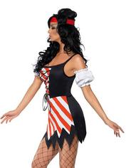 Fever Red and White Pirate Costume, White, hi-res