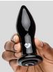 Lovehoney Sensual Glass Vibrating Butt Plug, Black, hi-res