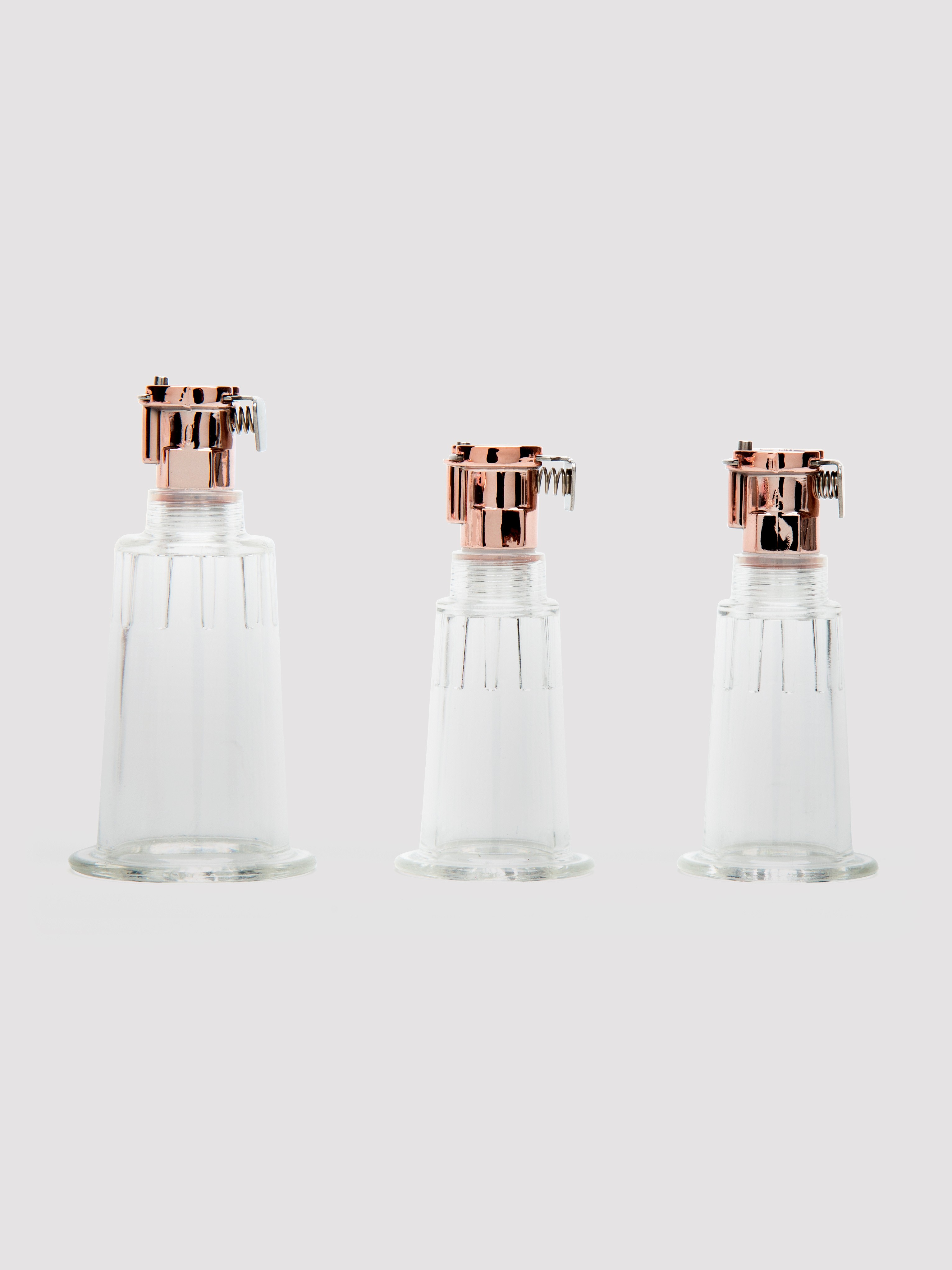 Pumped Automatic Rechargeable Clitoris and Nipple Pump Set, Pink, hi-res