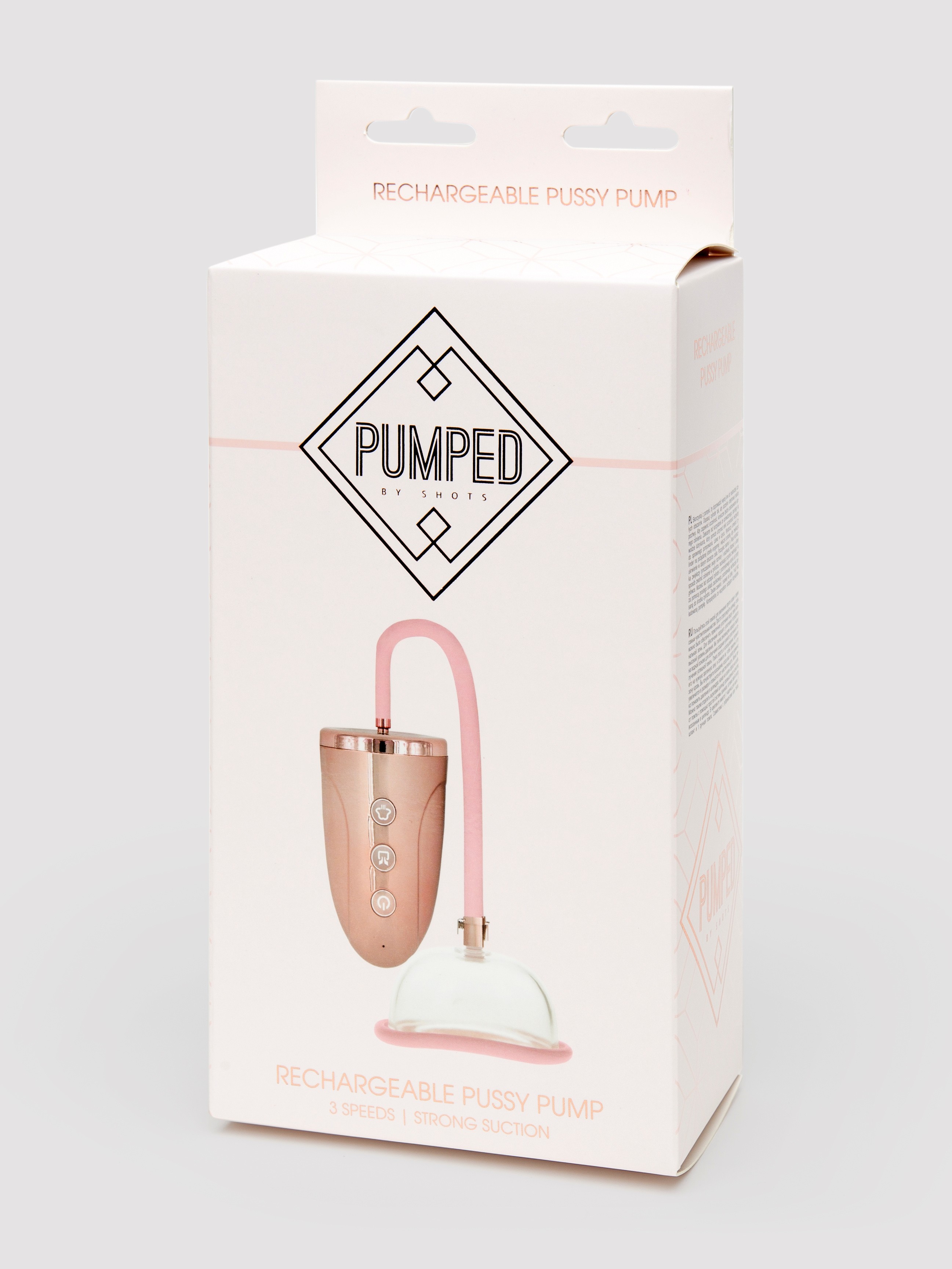 Pumped Automatic Rechargeable Pussy Pump, Pink, hi-res