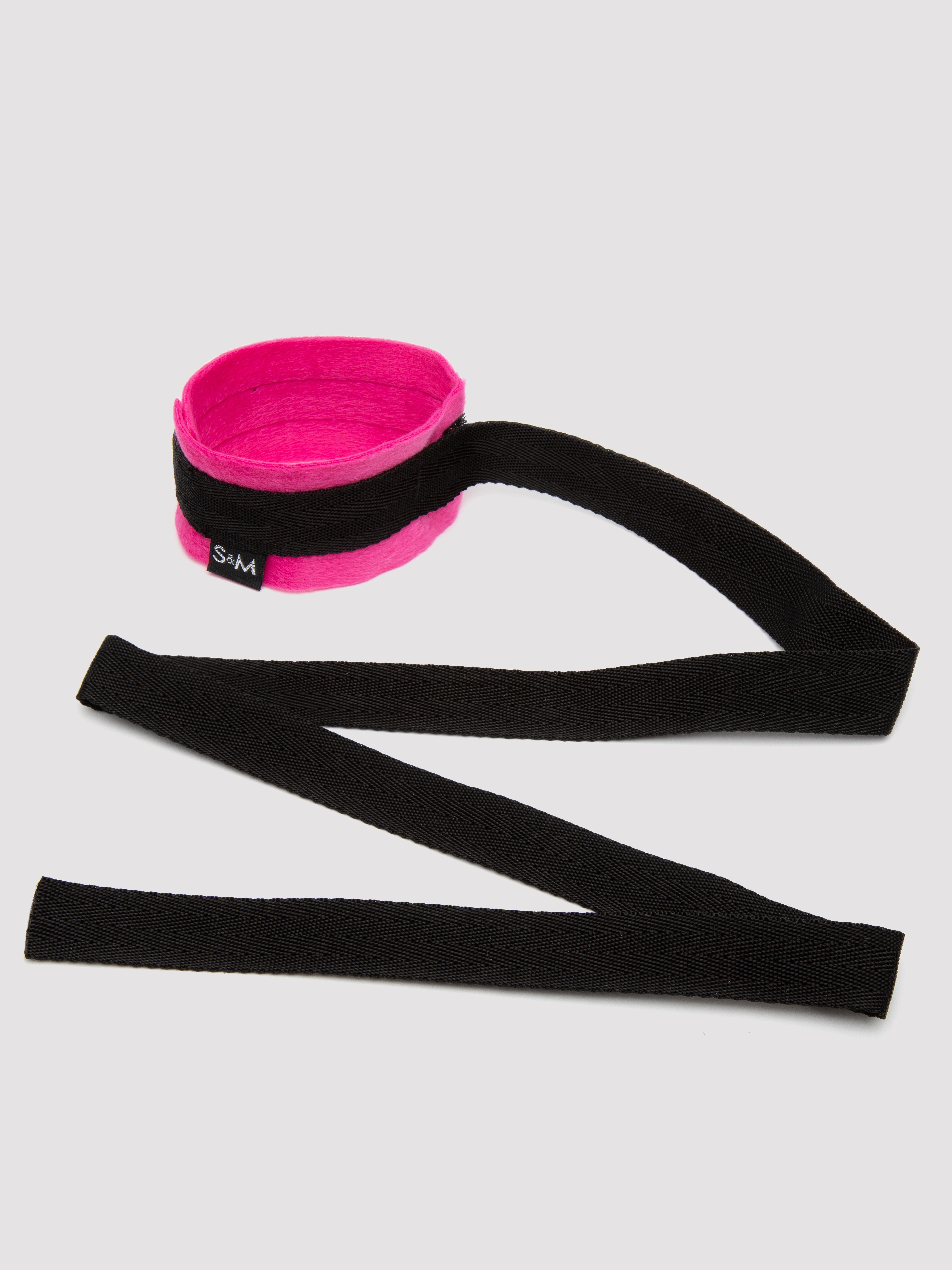 Sex & Mischief Kinky Pinky Cuffs with Tethers, Pink, hi-res
