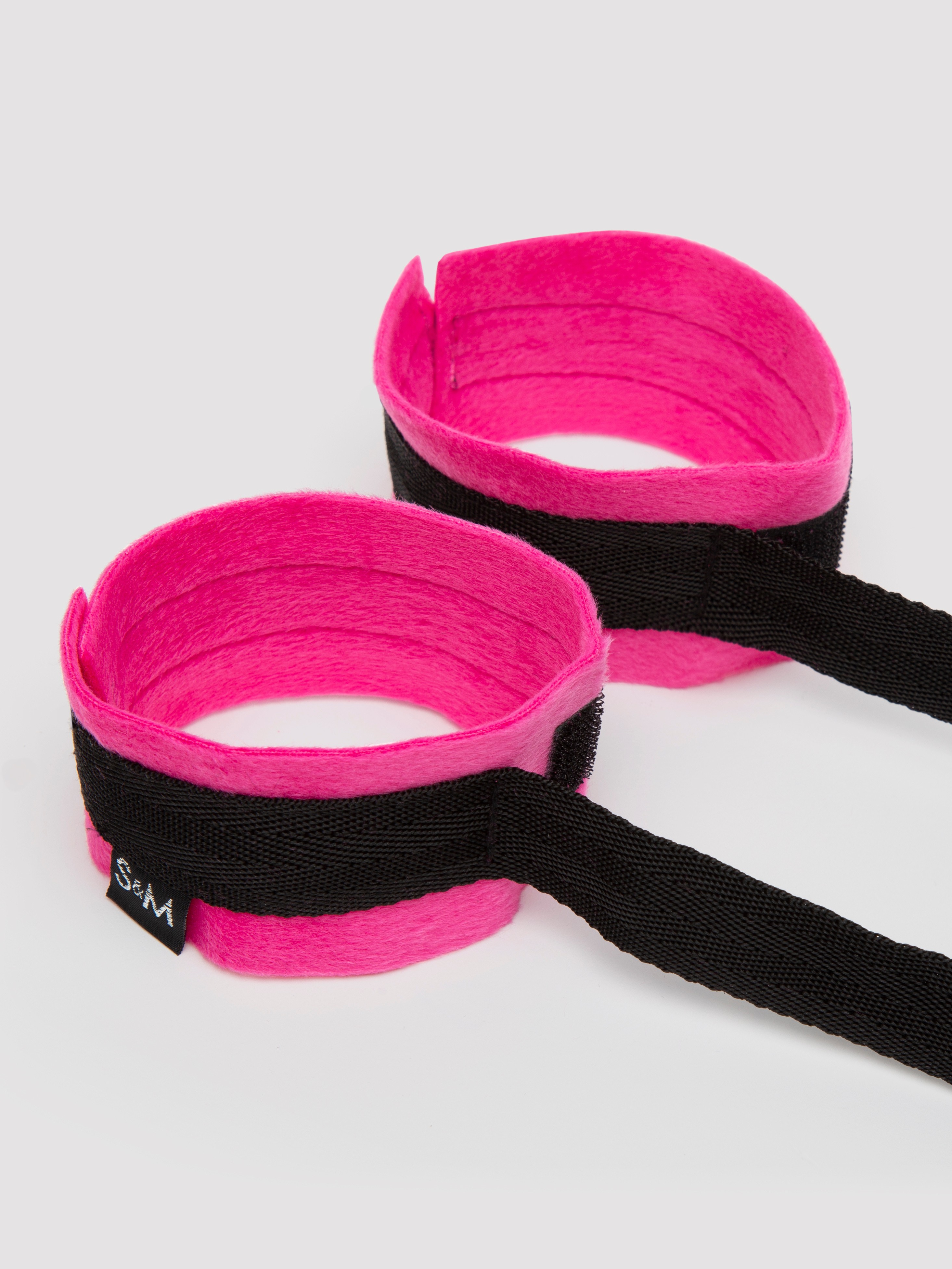 Sex & Mischief Kinky Pinky Cuffs with Tethers, Pink, hi-res