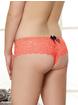 Dreamgirl Plus Size Hot Pink Lace Bow Detail Crotchless Knickers, , hi-res