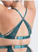 Lovehoney Plus Size Moonflower Emerald Green Lace Strappy Bra Set, Green, hi-res