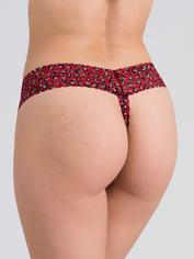 Lovehoney Booty Queen Lace Thong Set (3 Pack), Red, hi-res