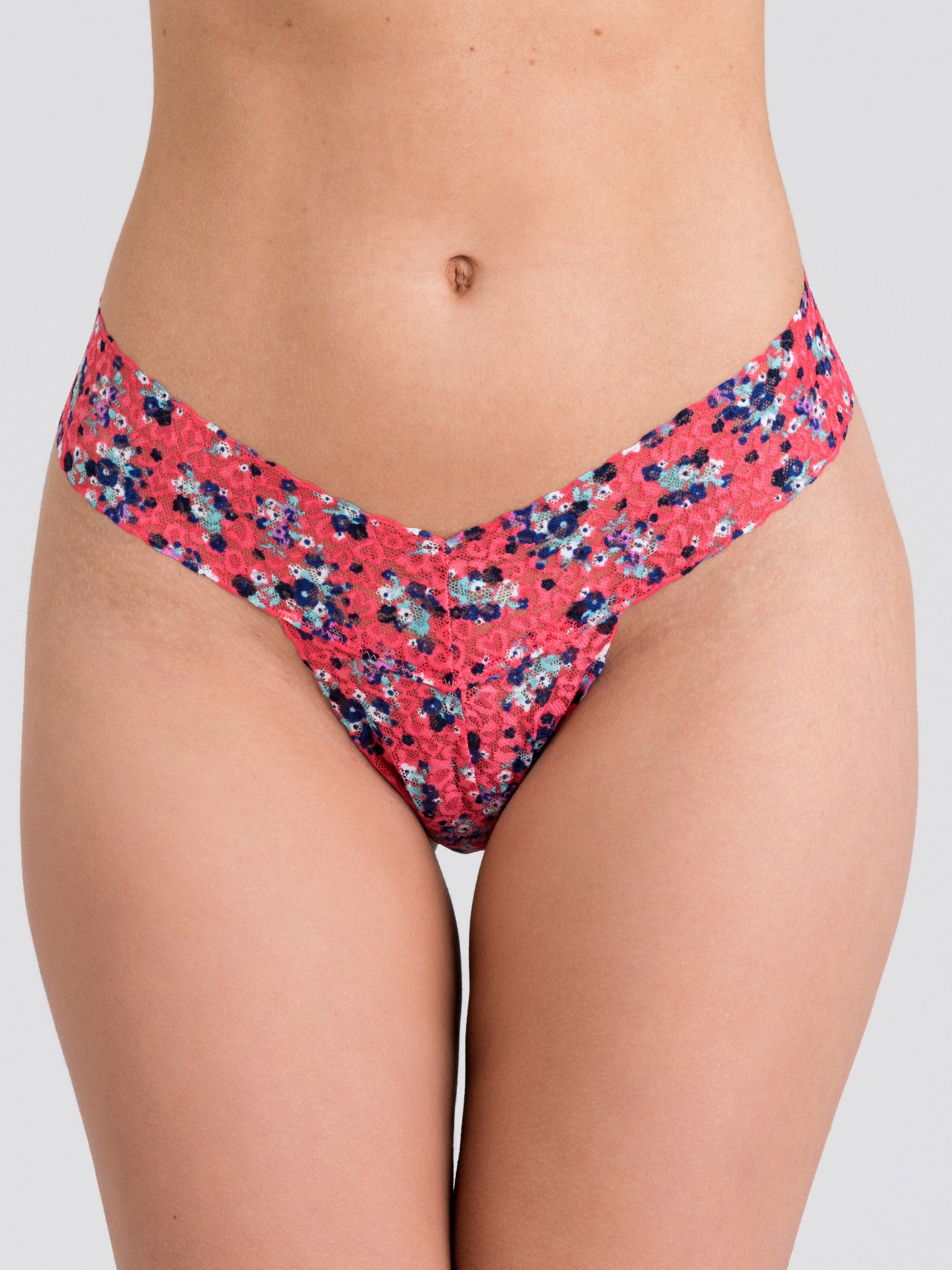 Lovehoney Peachy Keen Lace Thong Set (3 Pack), Blue, hi-res